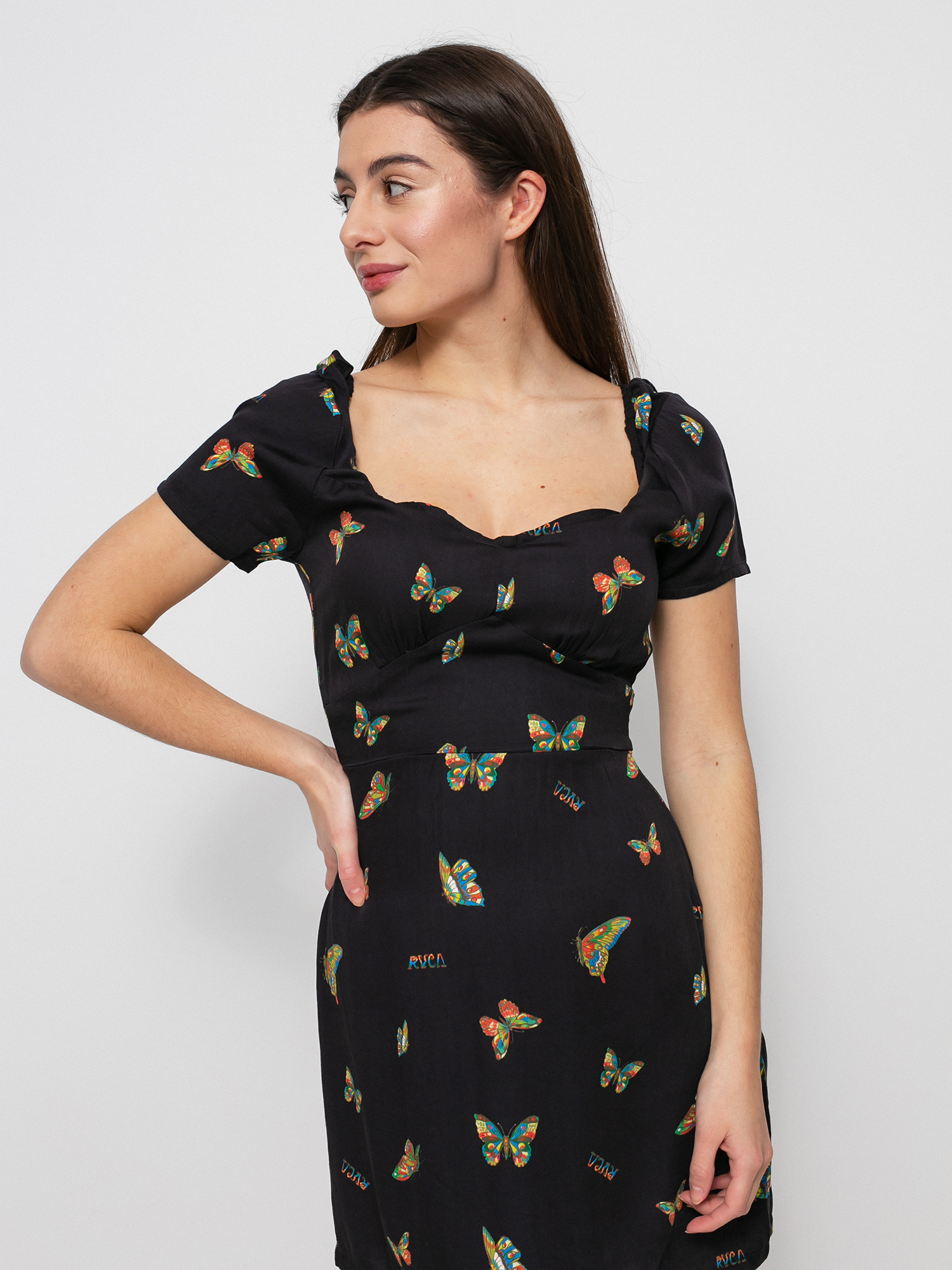 Fustă RVCA Flutter Fenced Wmn (black)