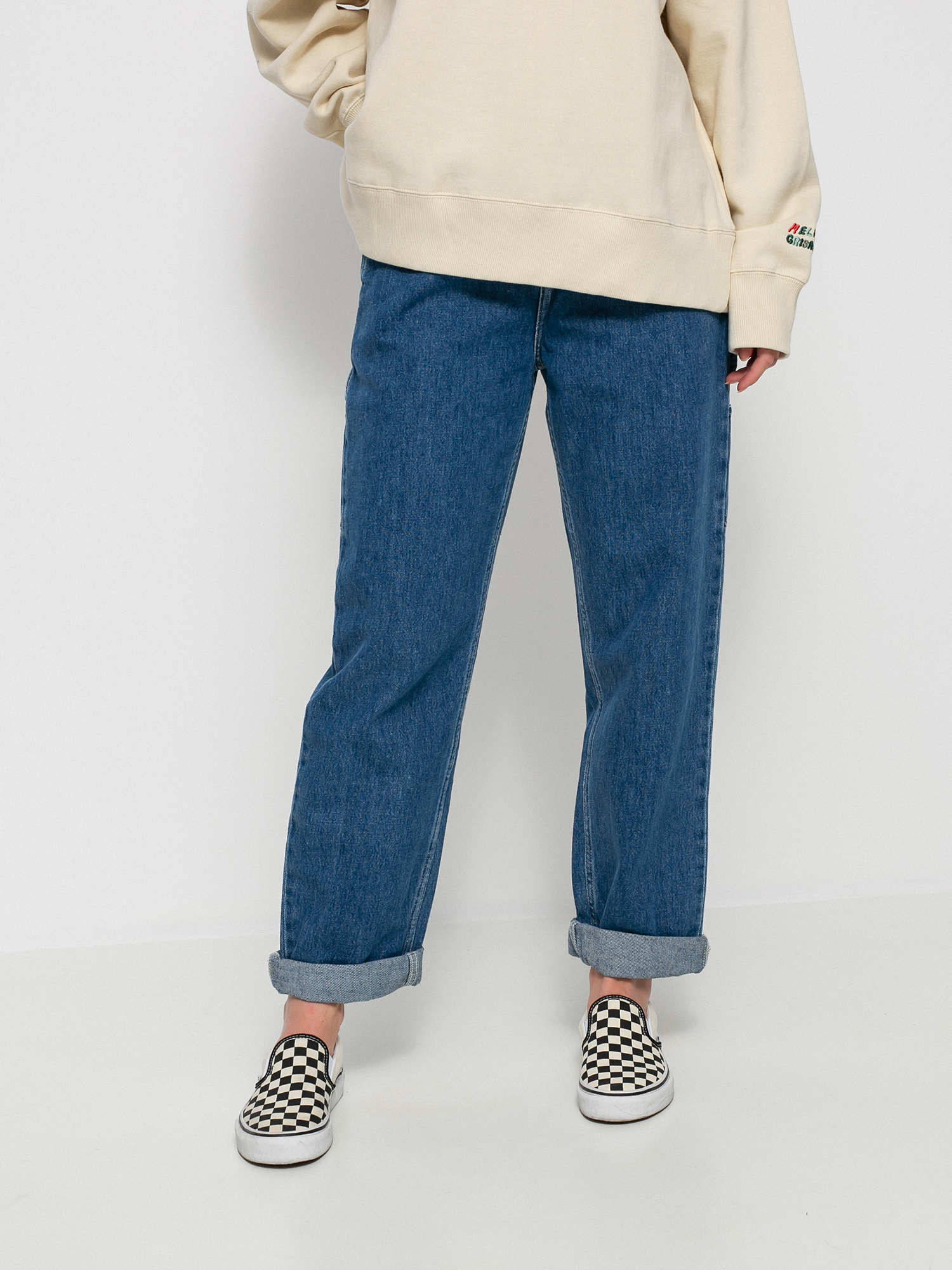 Pantaloni Carhartt WIP Pierce Wmn (blue)