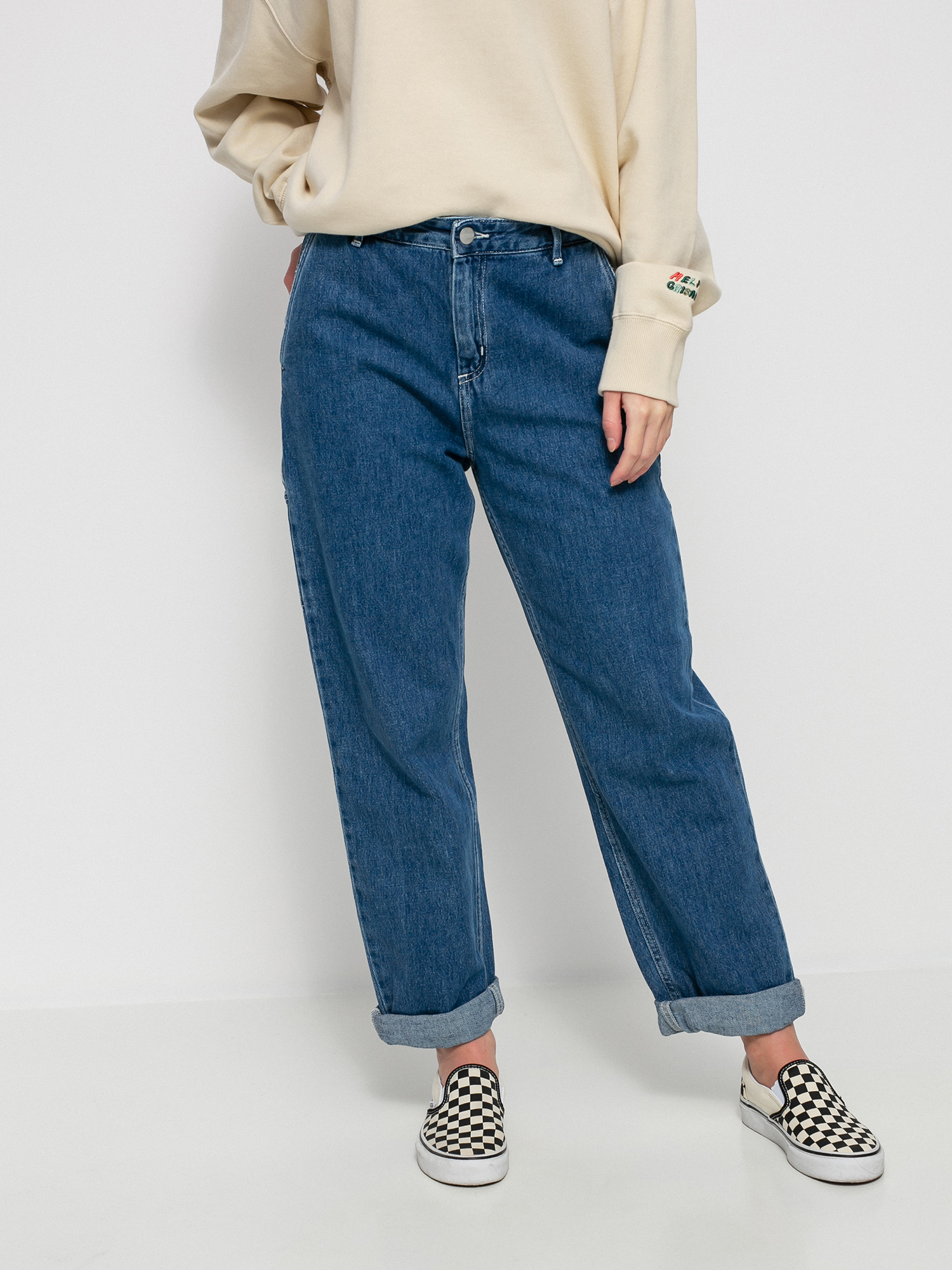 Pantaloni Carhartt WIP Pierce Wmn (blue)