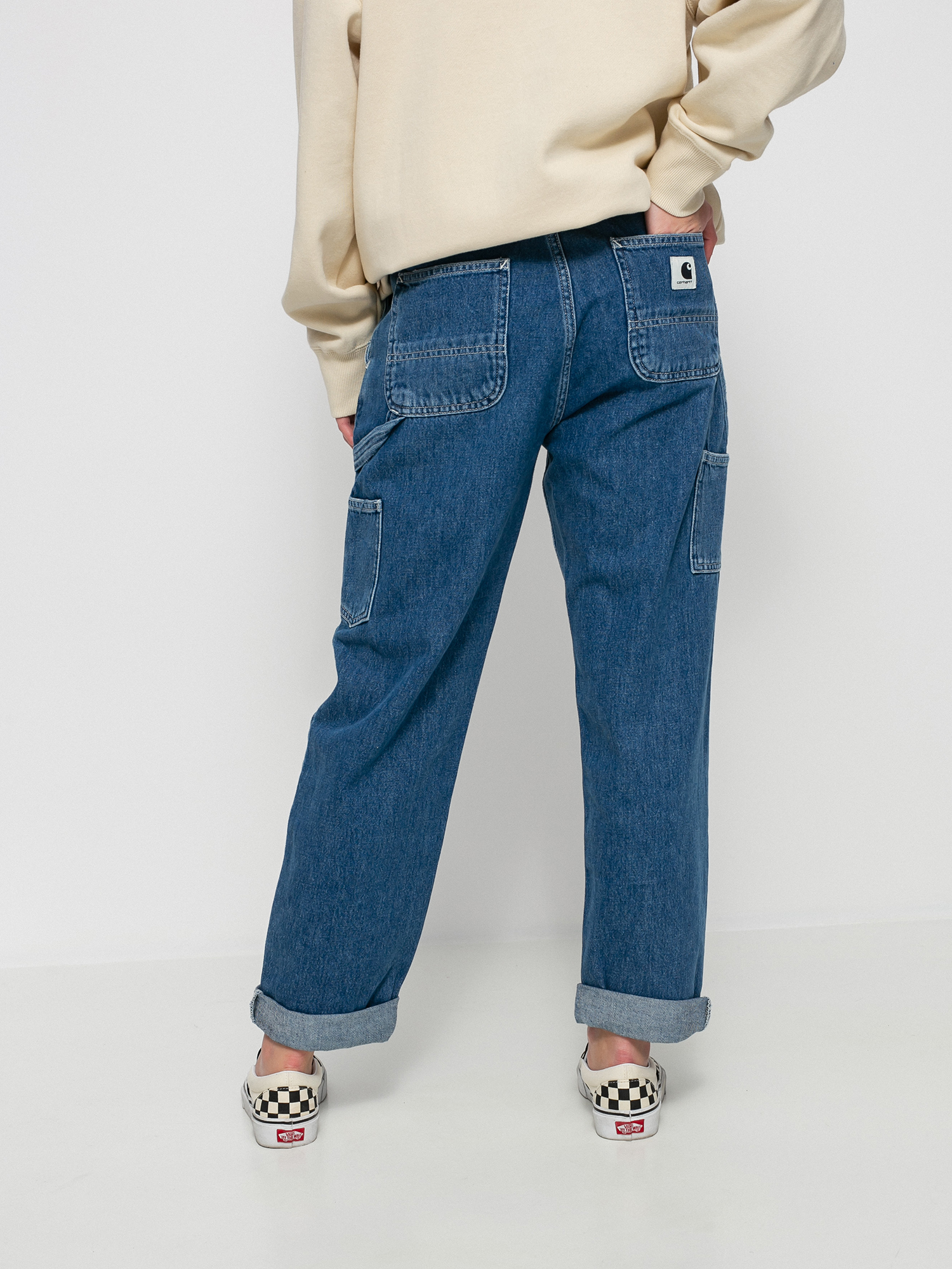 Pantaloni Carhartt WIP Pierce Wmn (blue)