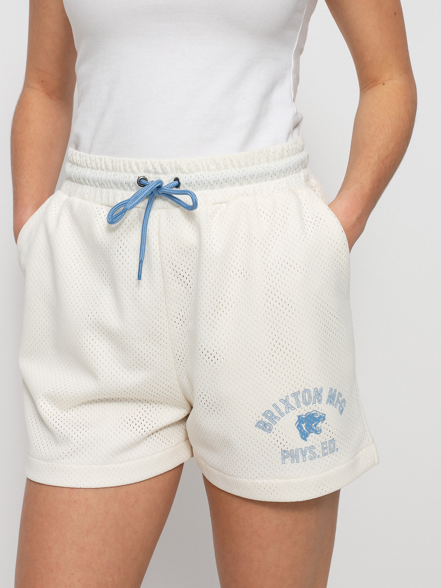 Șort Brixton Phys. Ed. Mesh Wmn (off white)