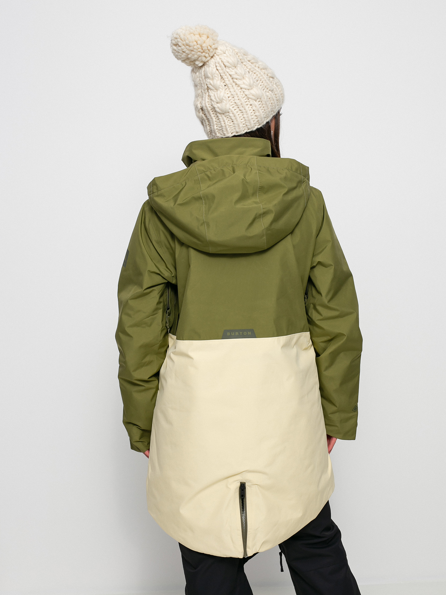 Pentru femei Geacă de snowboard Burton Gore Tex Treeline (martini olive/creme brulee)