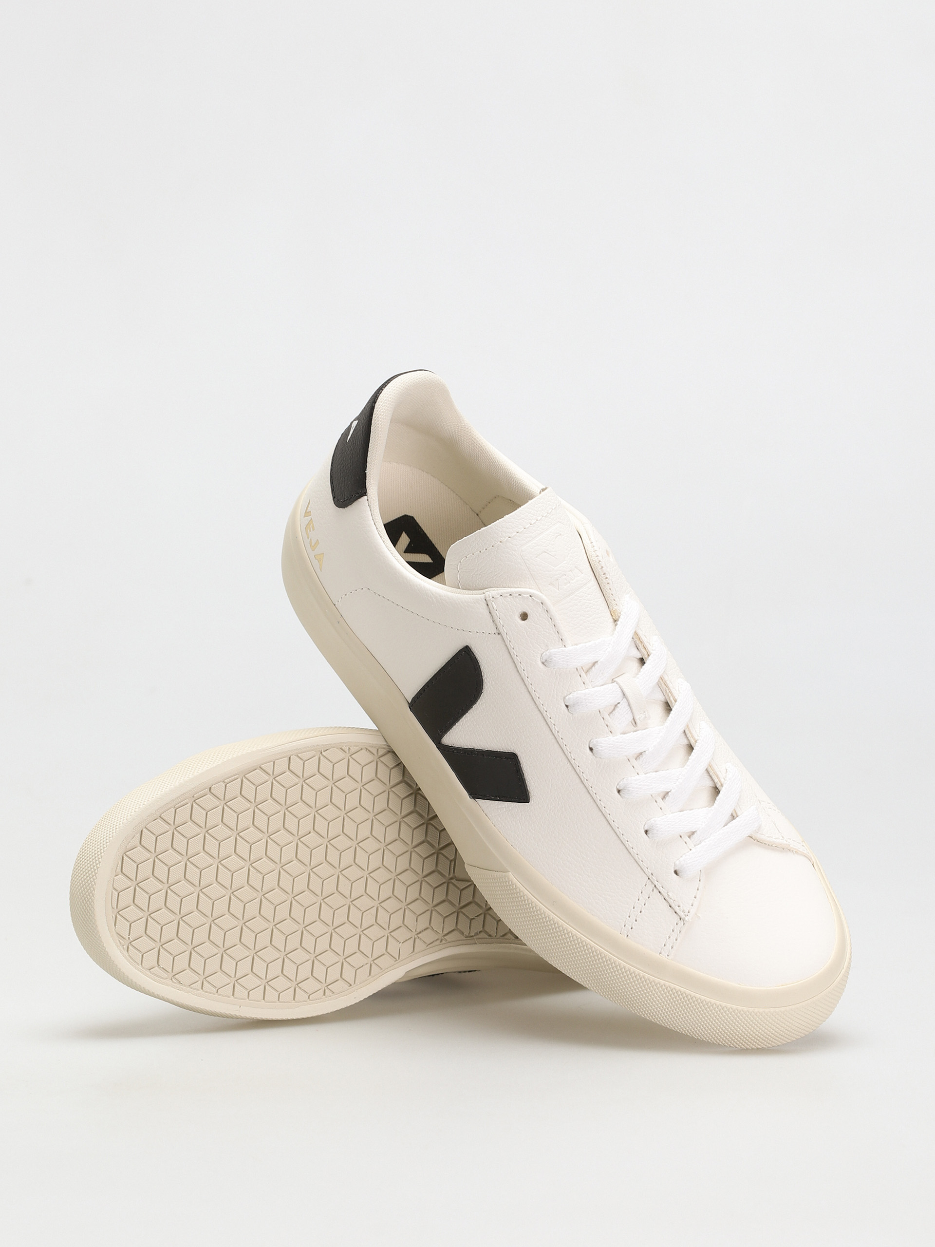 Pantofi Veja Campo - alb (extra white black)