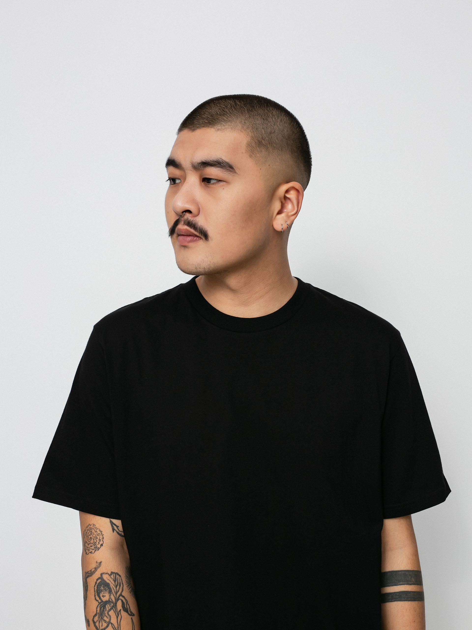 Tricou Carhartt WIP Base (black/white)
