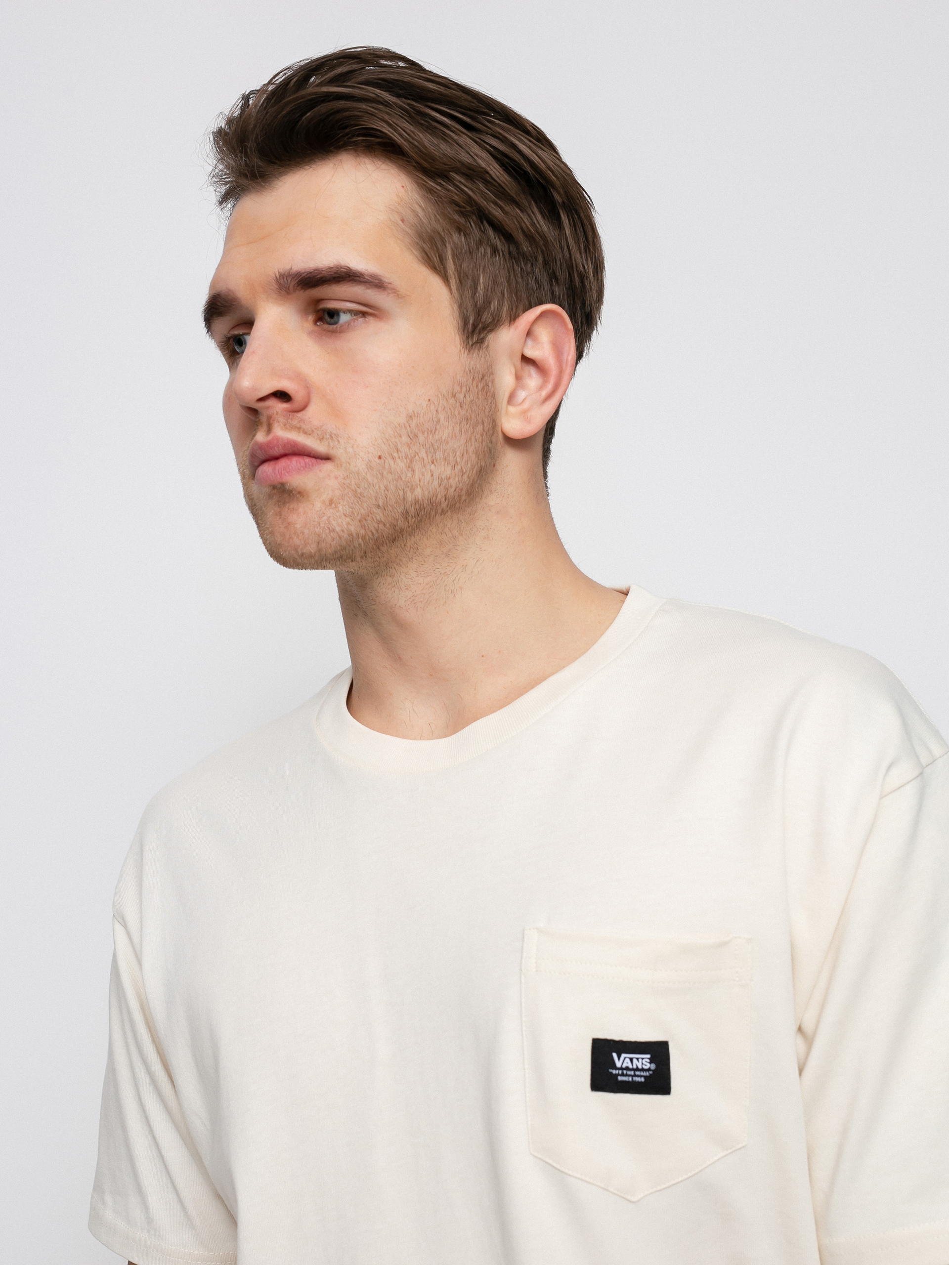 Tricou Vans Woven Patch Pocket (antique white)