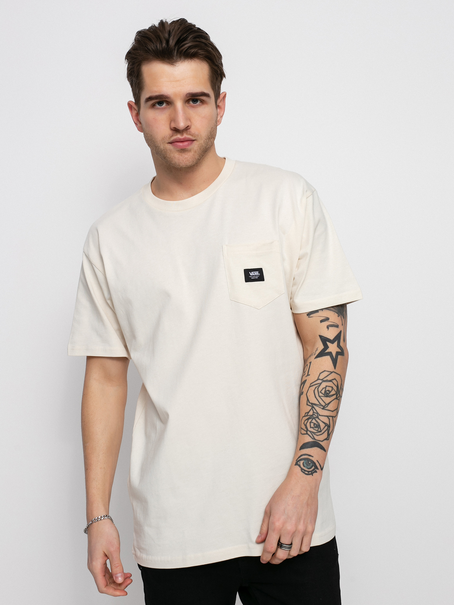 Tricou Vans Woven Patch Pocket (antique white)