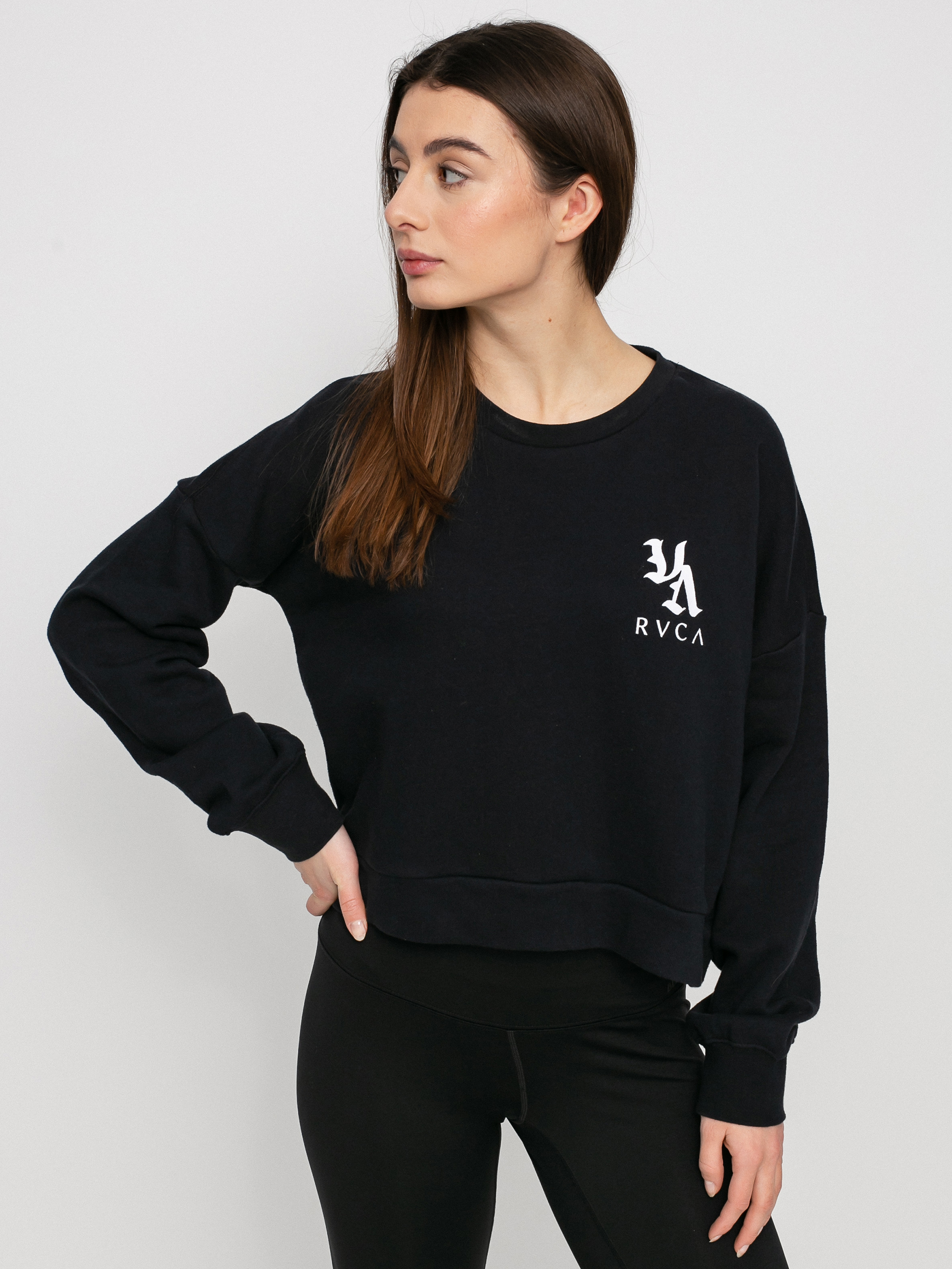 Hanorac cu glugă RVCA Va Vibes HD Wmn (washed black)
