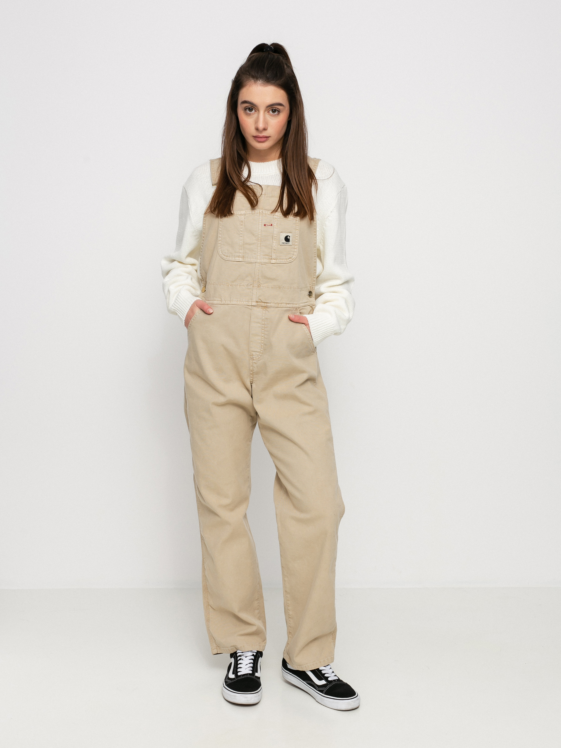 Pantaloni Carhartt WIP Bib Overall Wmn (dusty h brown)