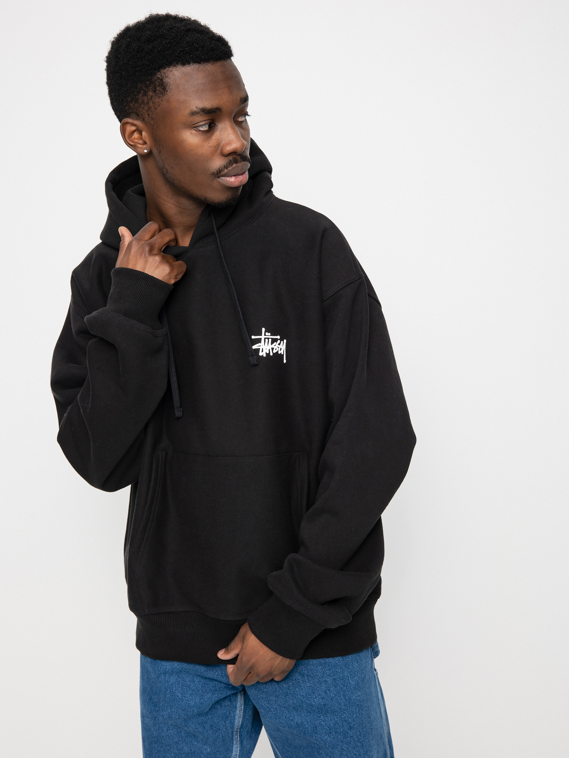 Hanorac cu glugă Stussy Basic HD (black)