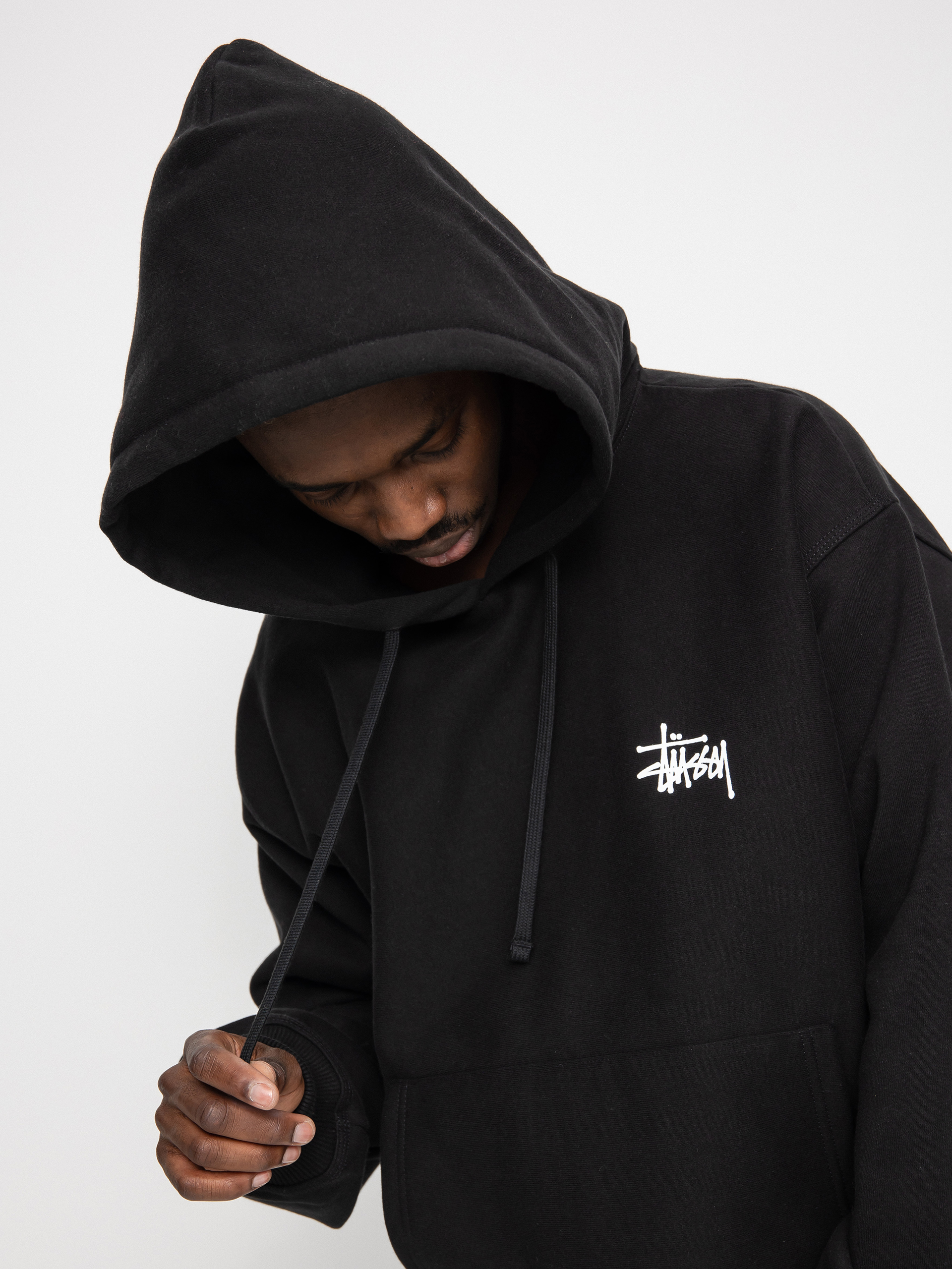 Hanorac cu glugă Stussy Basic HD (black)