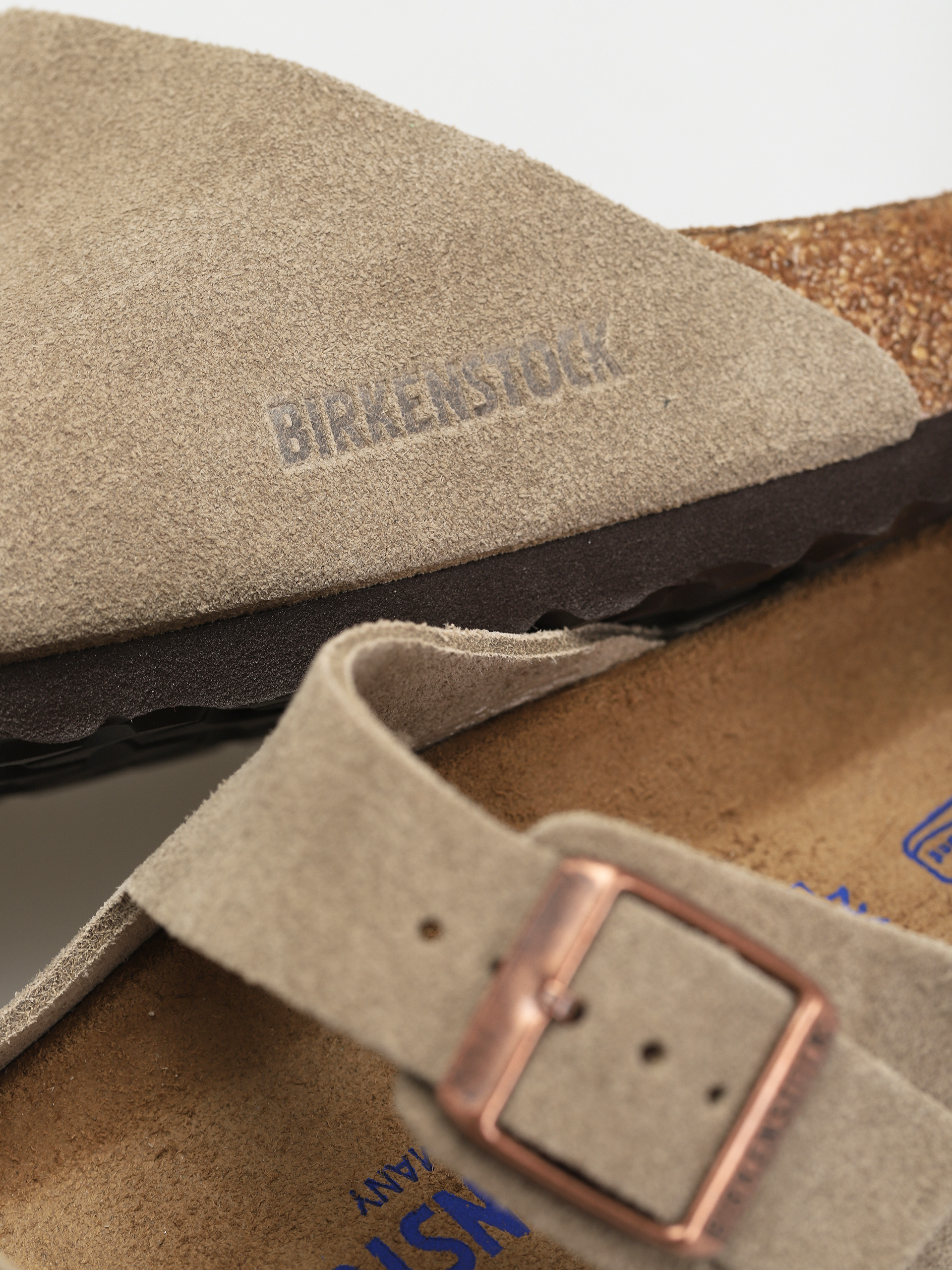 Șlapi Birkenstock Arizona Sfb Narrow Wmn (taupe suede leather)