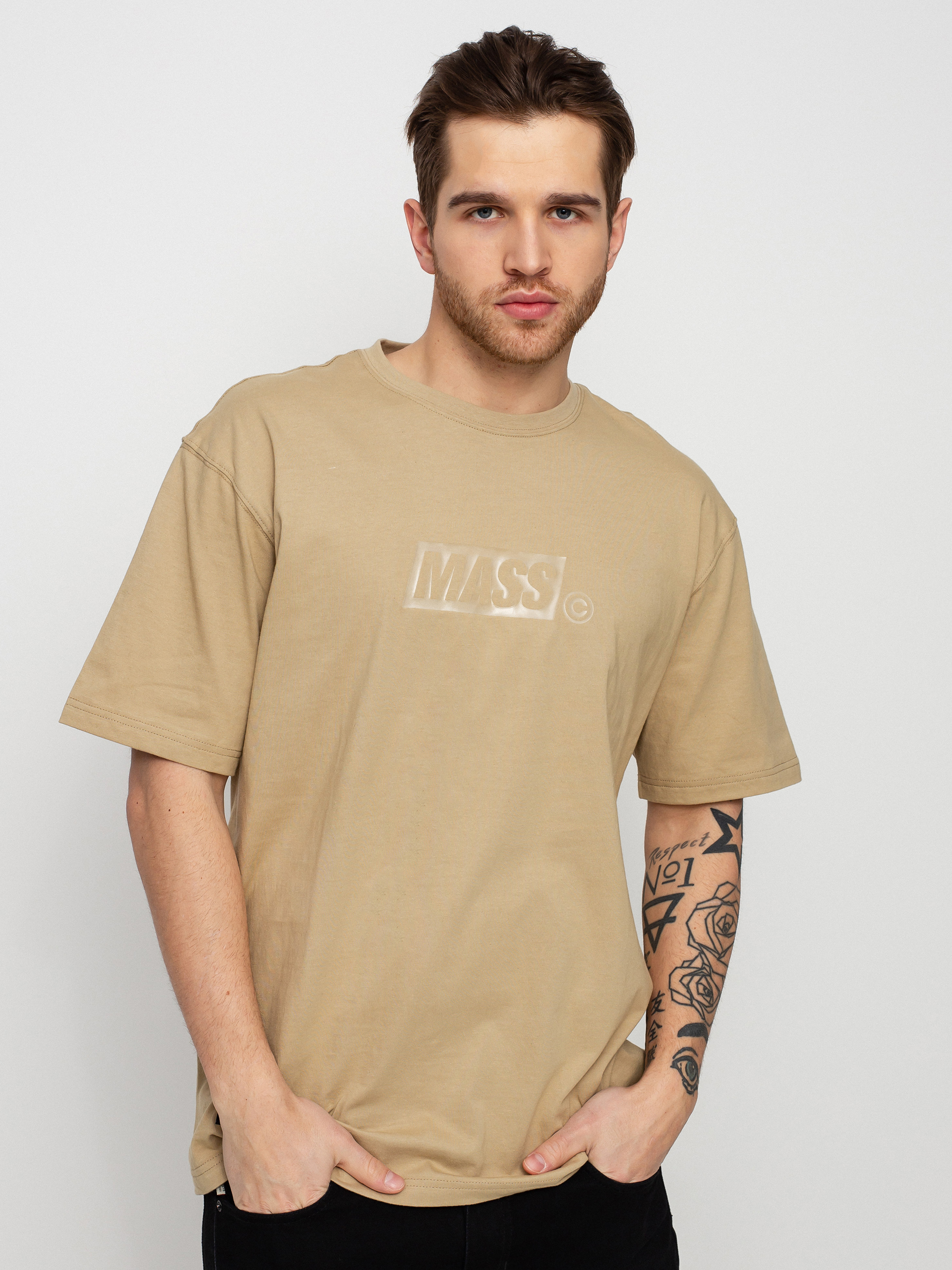 Tricou MassDnm Box Light (beige)