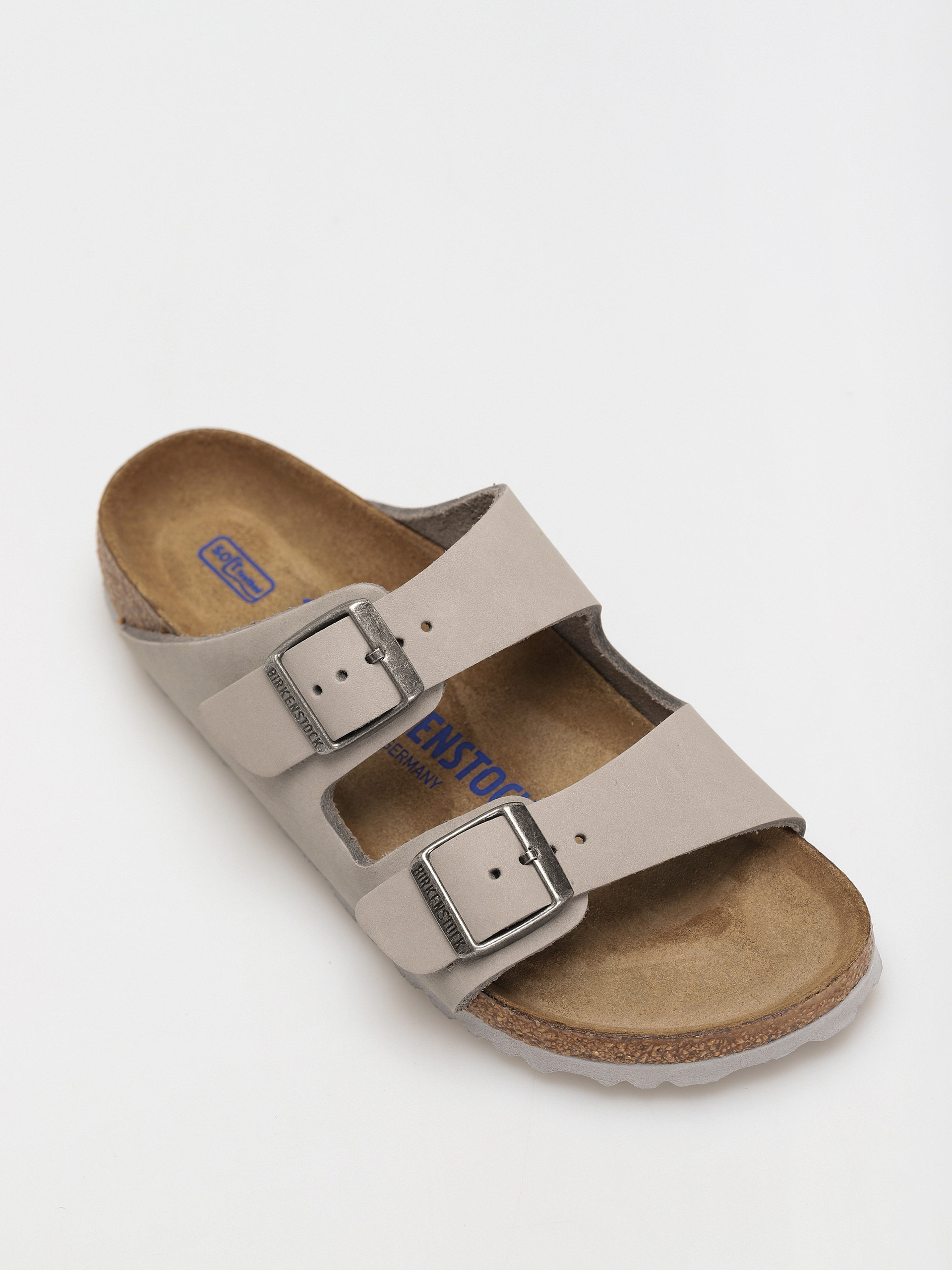 Șlapi Birkenstock Arizona Sfb Narrow Wmn (dove gray nubuk leather)