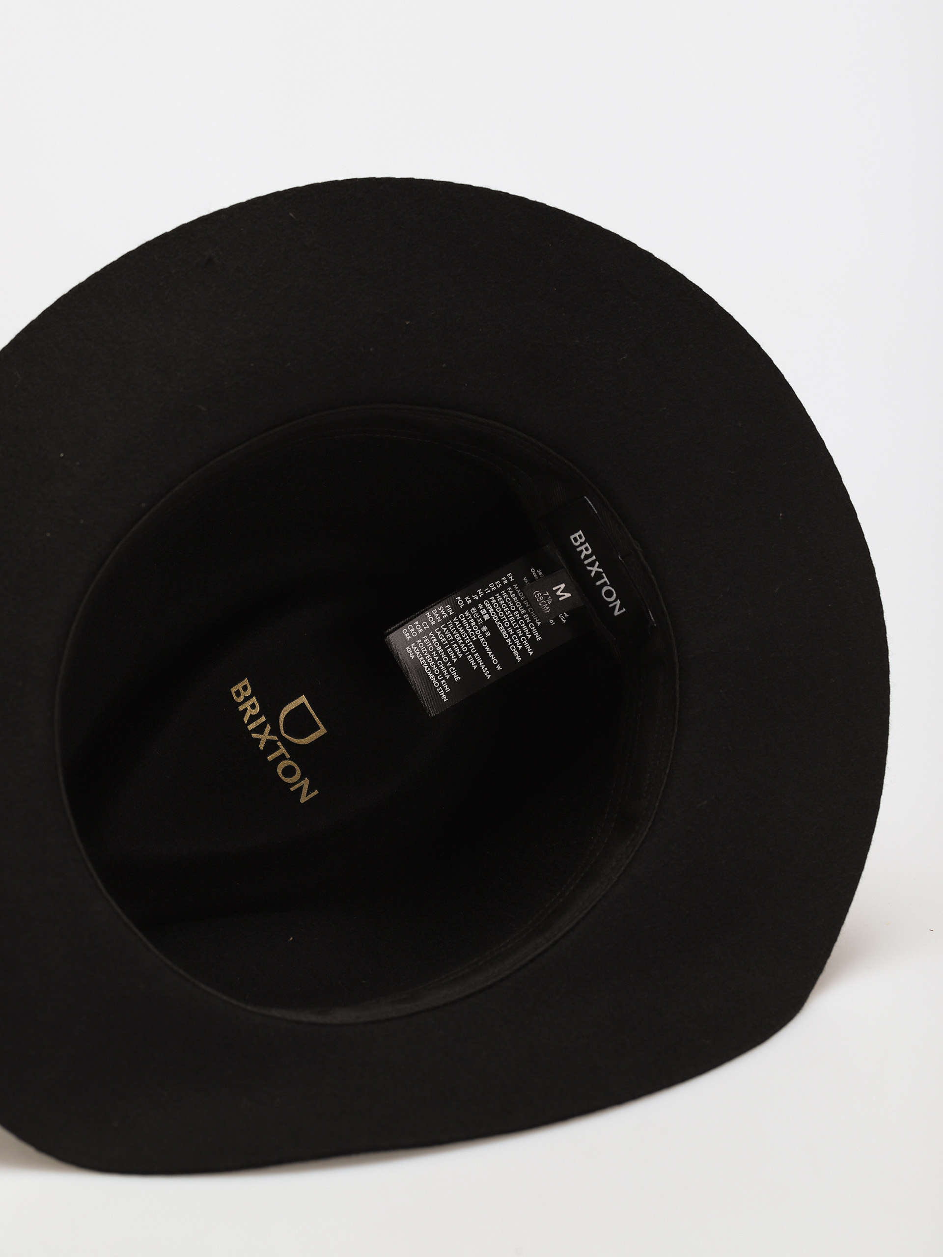 Pălărie Brixton Wesley Packable Fedora (black/black)