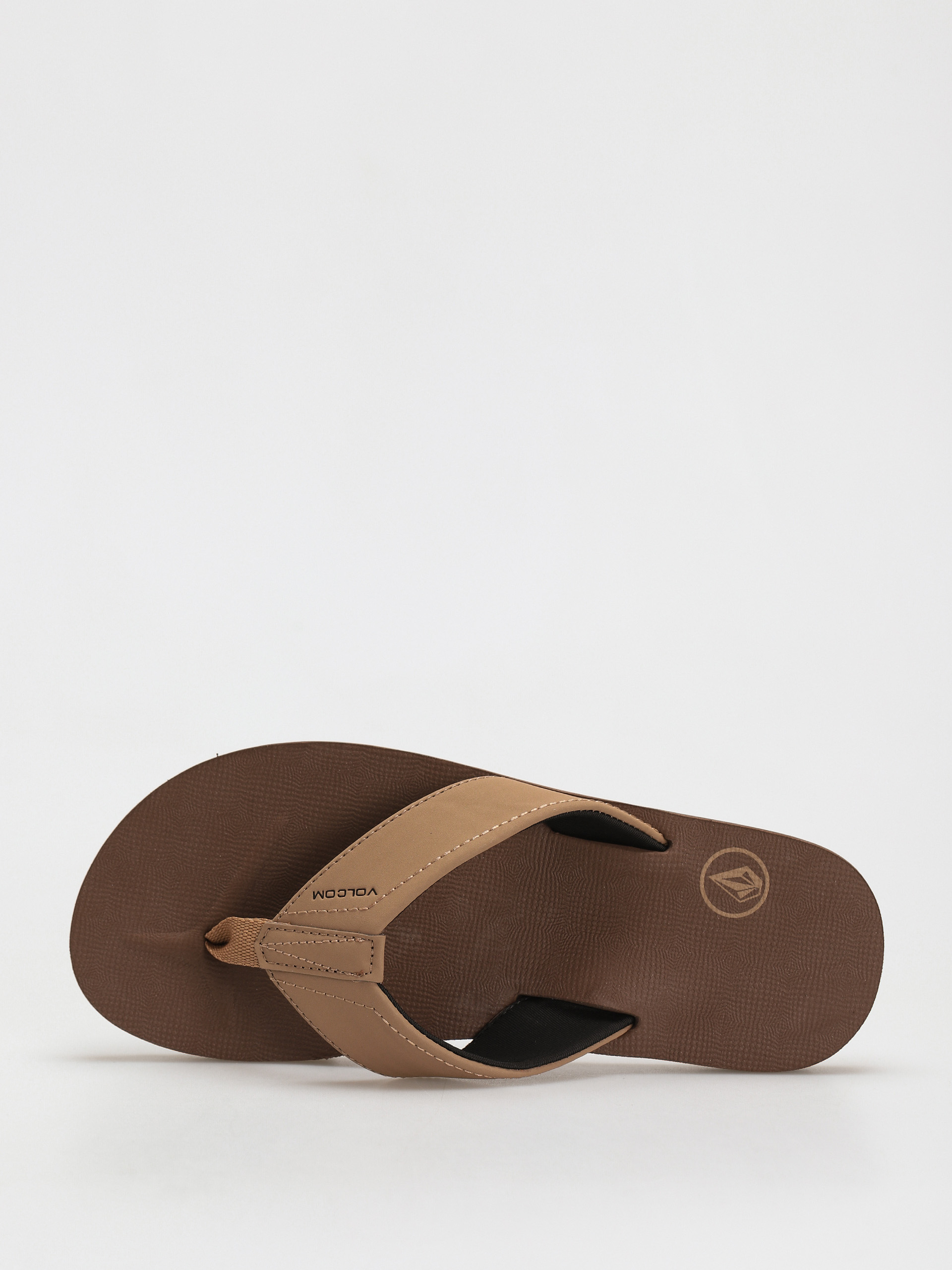 Papuci de plajă Volcom Victor (brown khaki)