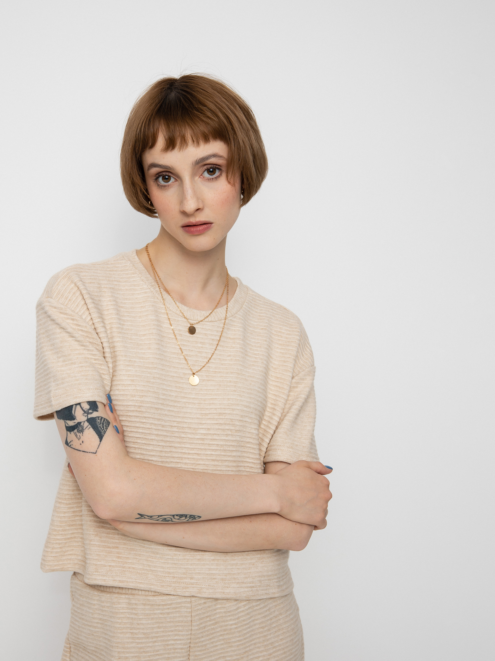 Tricou Brixton Bandera Boxy Top Wmn (heather soft pink)