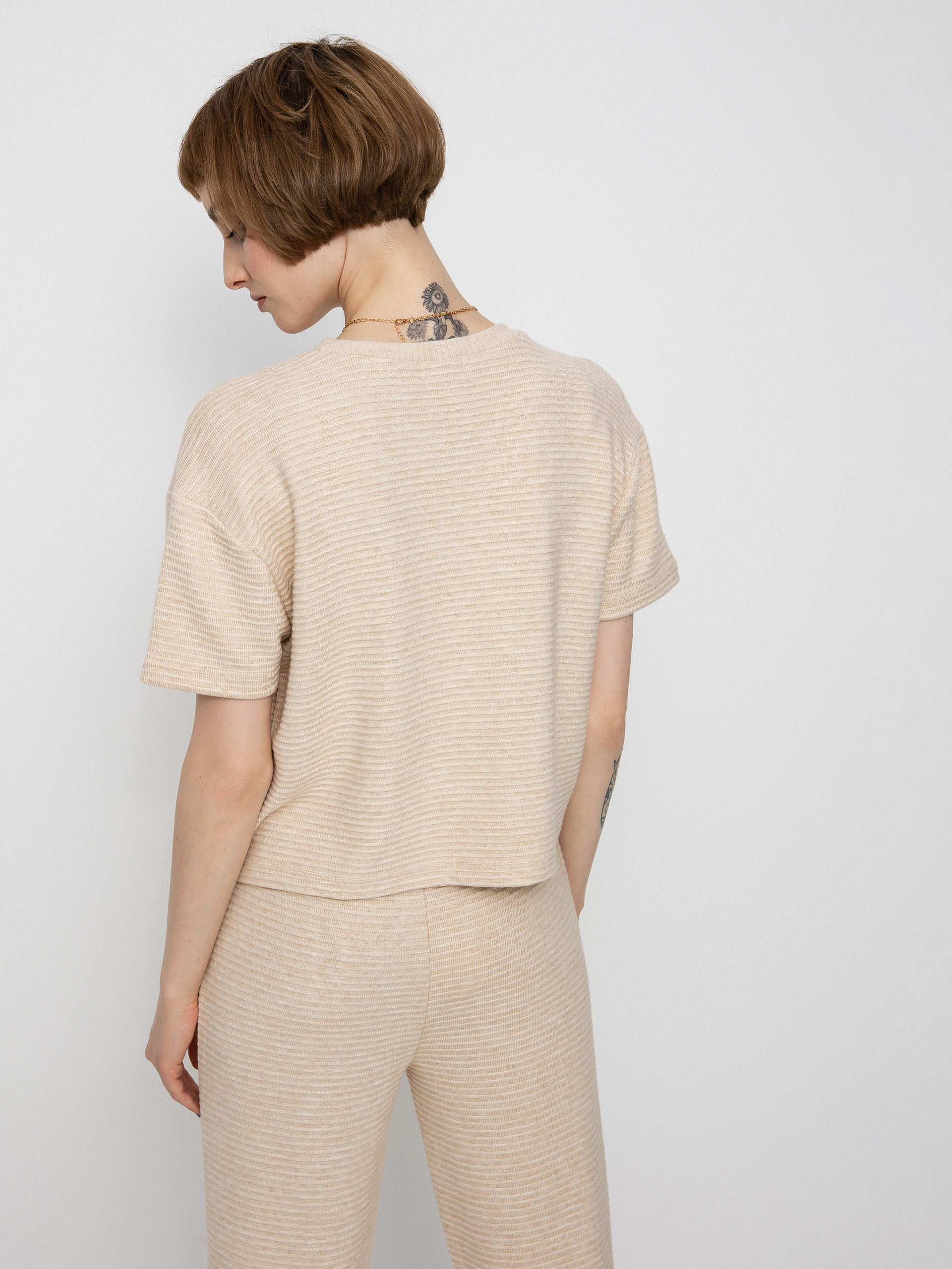 Tricou Brixton Bandera Boxy Top Wmn (heather soft pink)