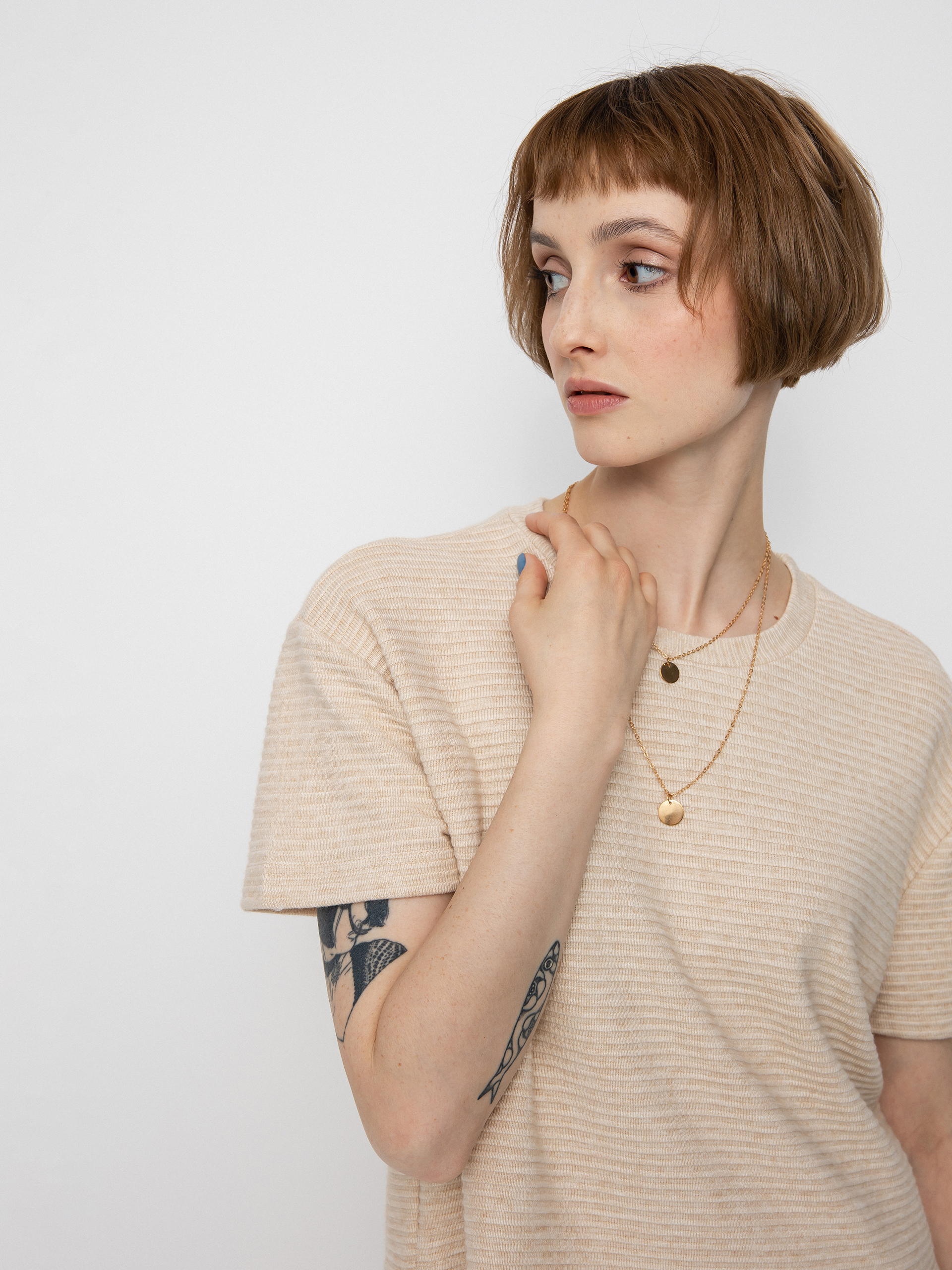 Tricou Brixton Bandera Boxy Top Wmn (heather soft pink)