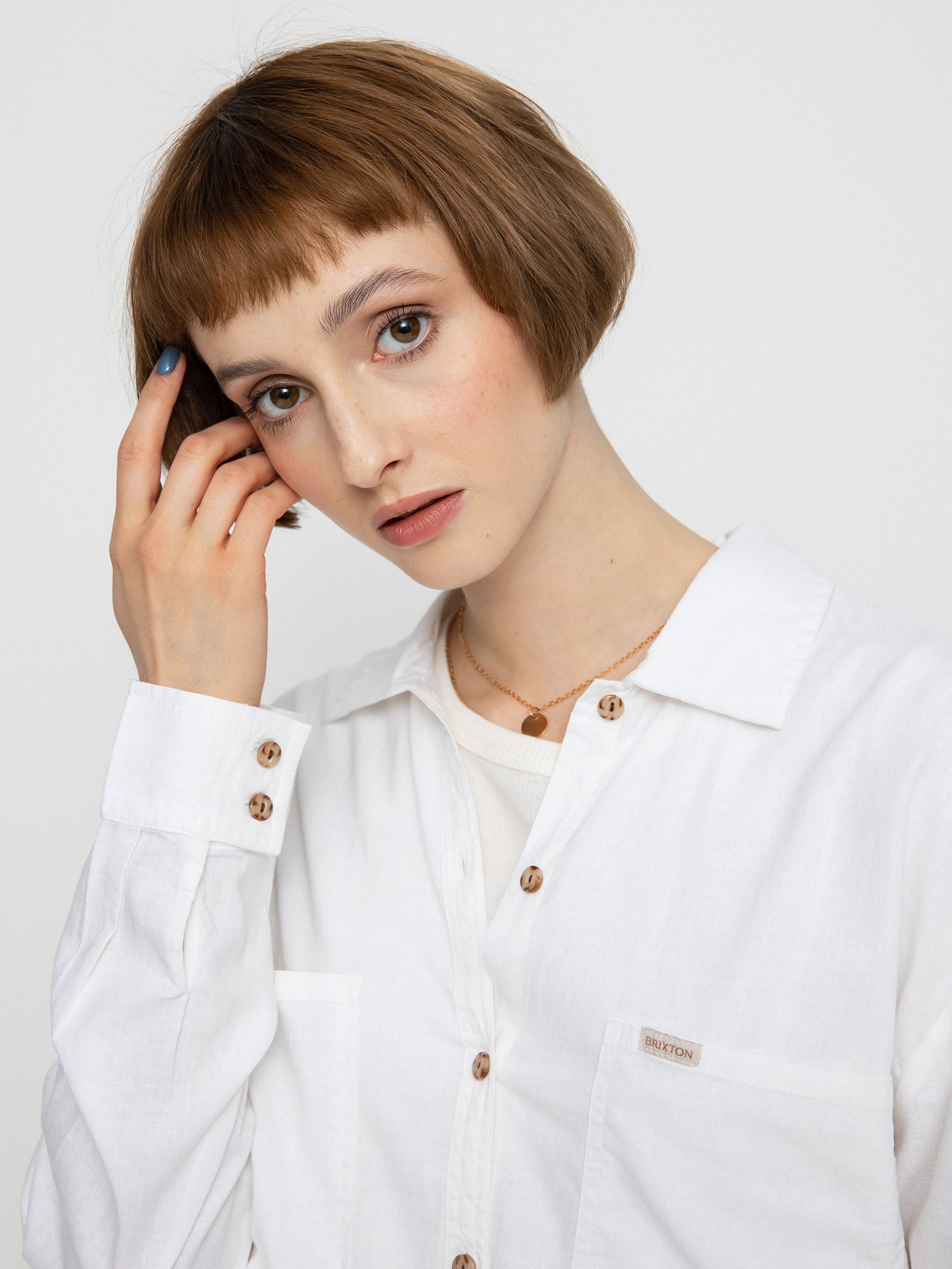 Cămașă Brixton Bowery Overshirt Wmn (white)