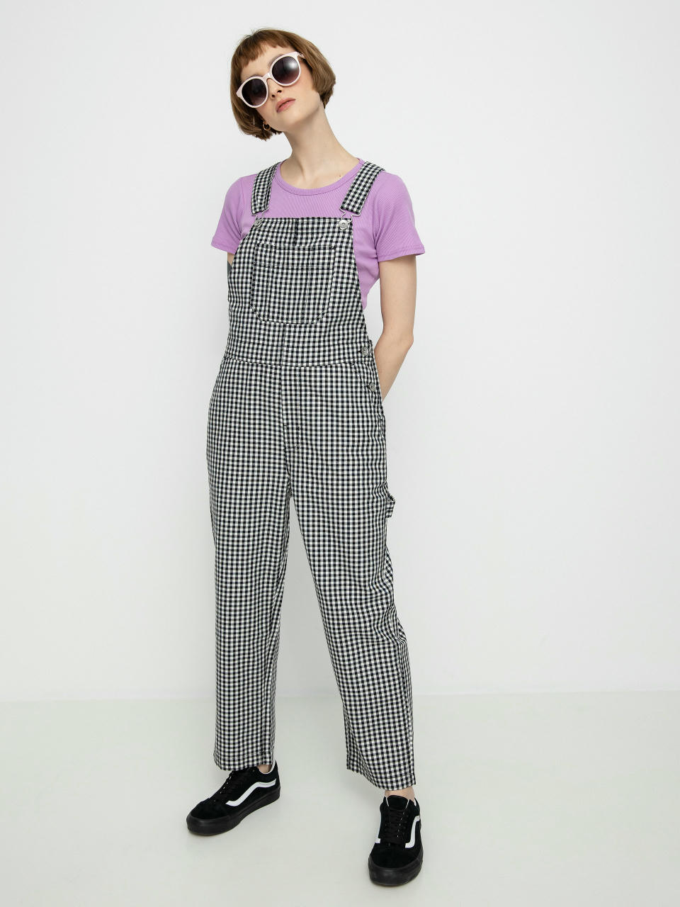 Pantaloni Brixton Christina Crop Overall Wmn (black gingham)