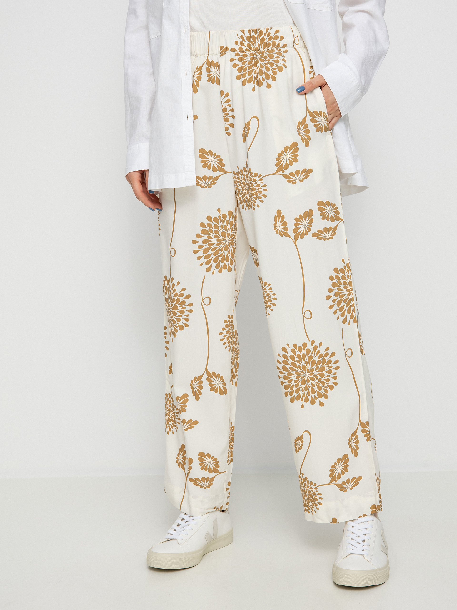 Pantaloni Brixton Garden Floral Crop Wmn (dove)