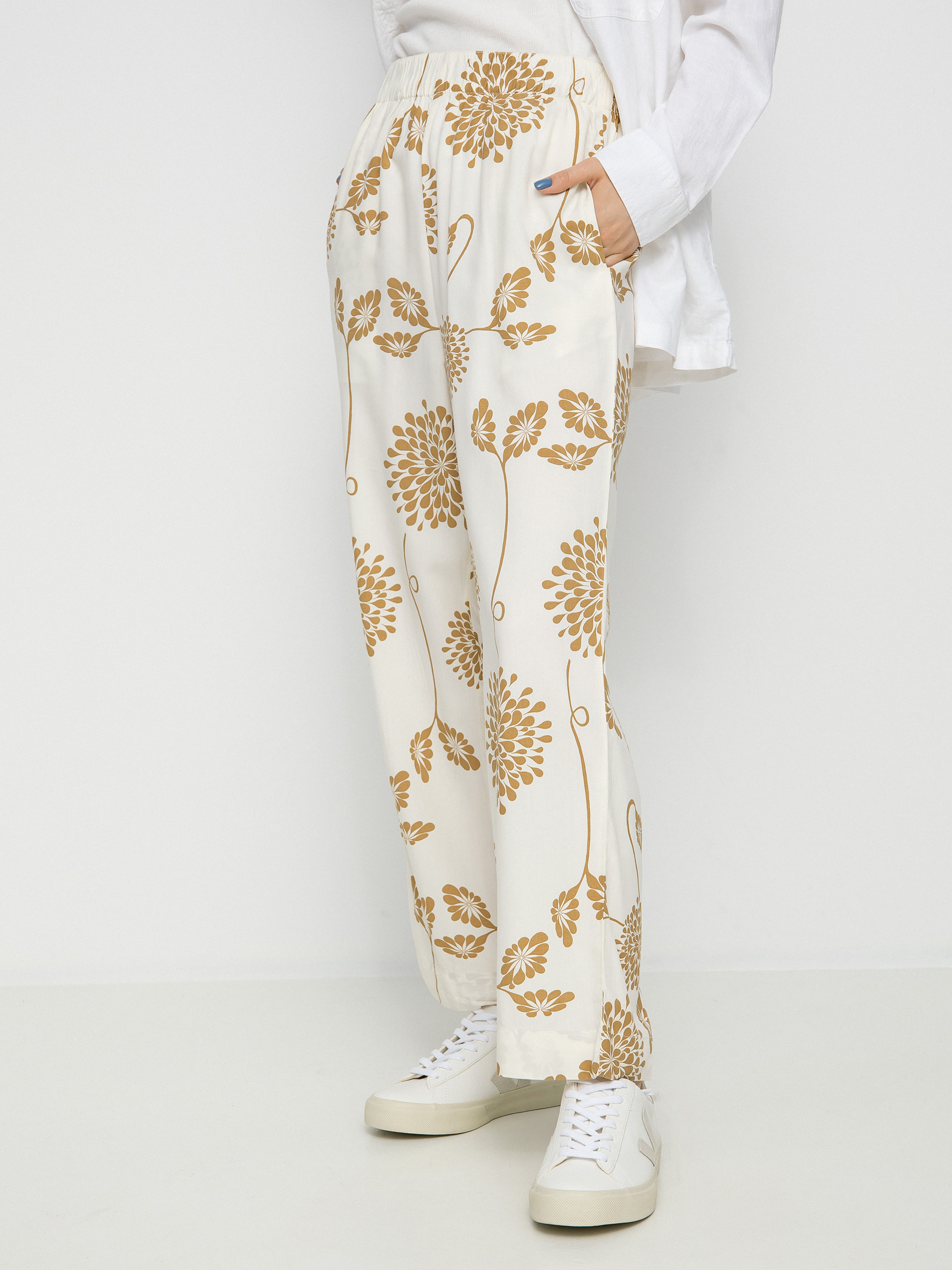 Pantaloni Brixton Garden Floral Crop Wmn (dove)