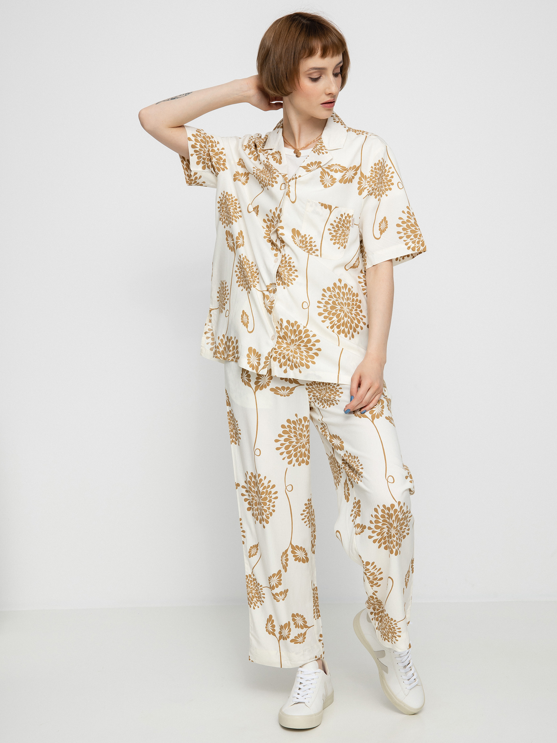 Pantaloni Brixton Garden Floral Crop Wmn (dove)