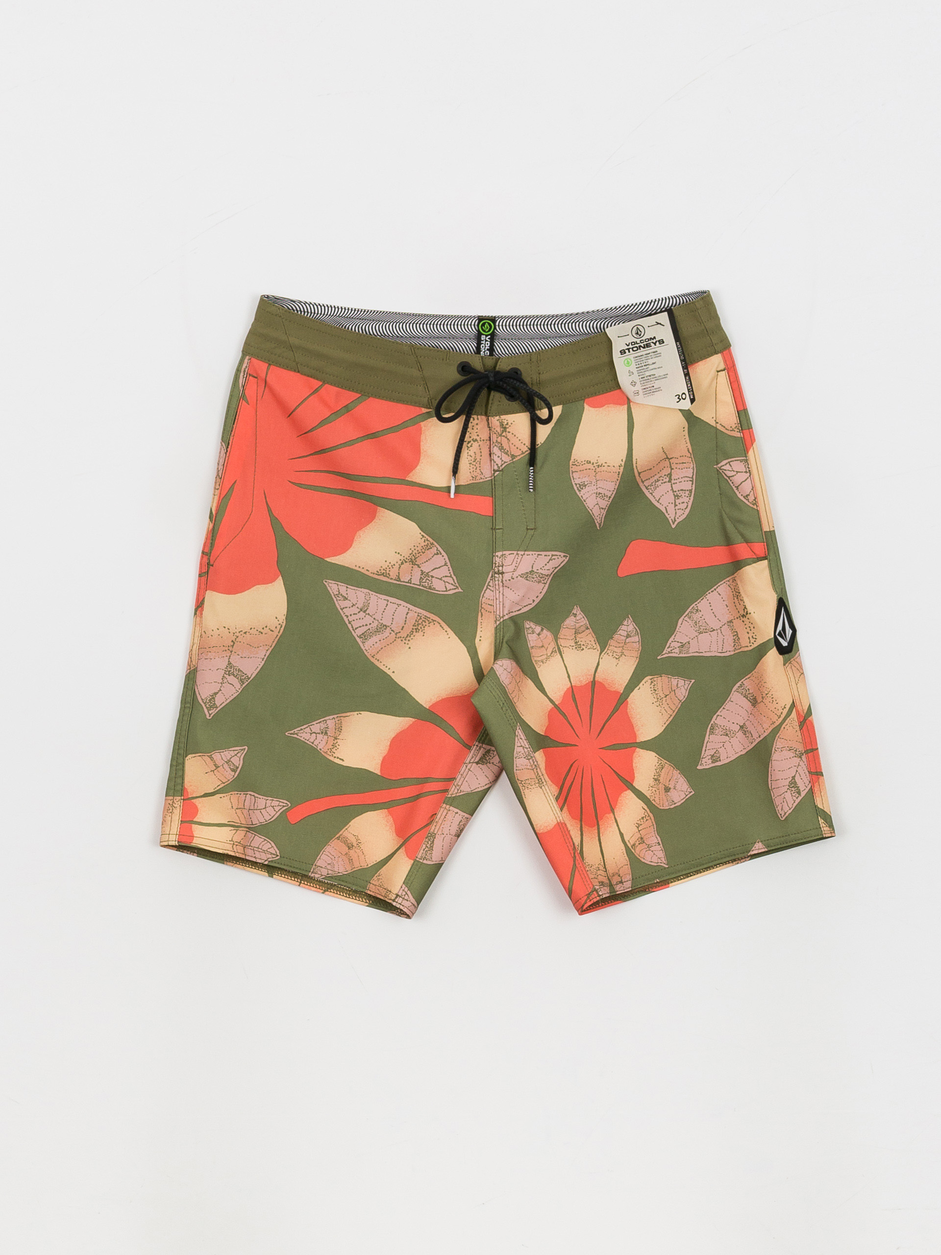 Șort pentru plajă Volcom Sunder Stoney 19 (martini olive)