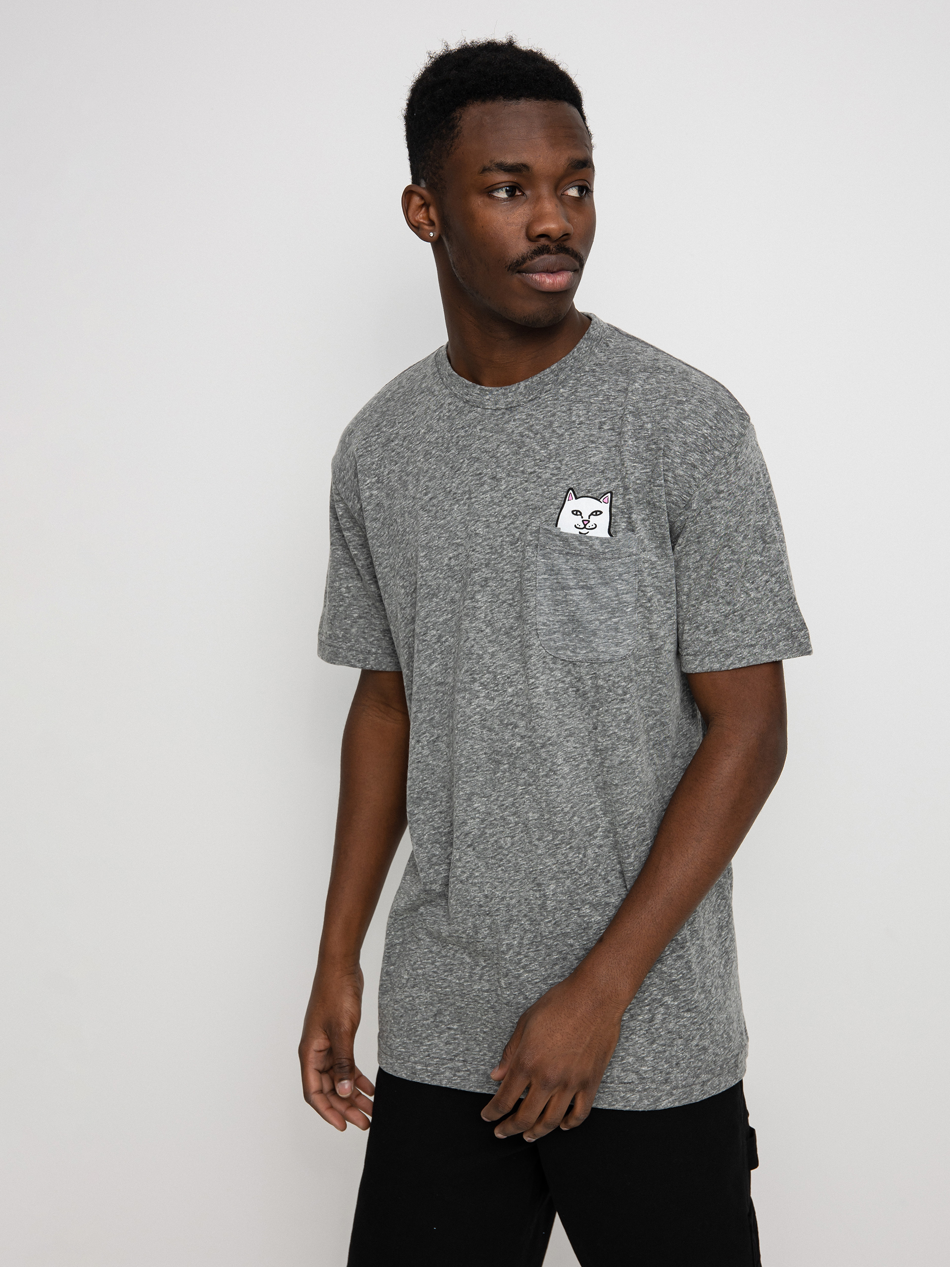 Tricou RipNDip Lord Nermal Pocket (heather grey)