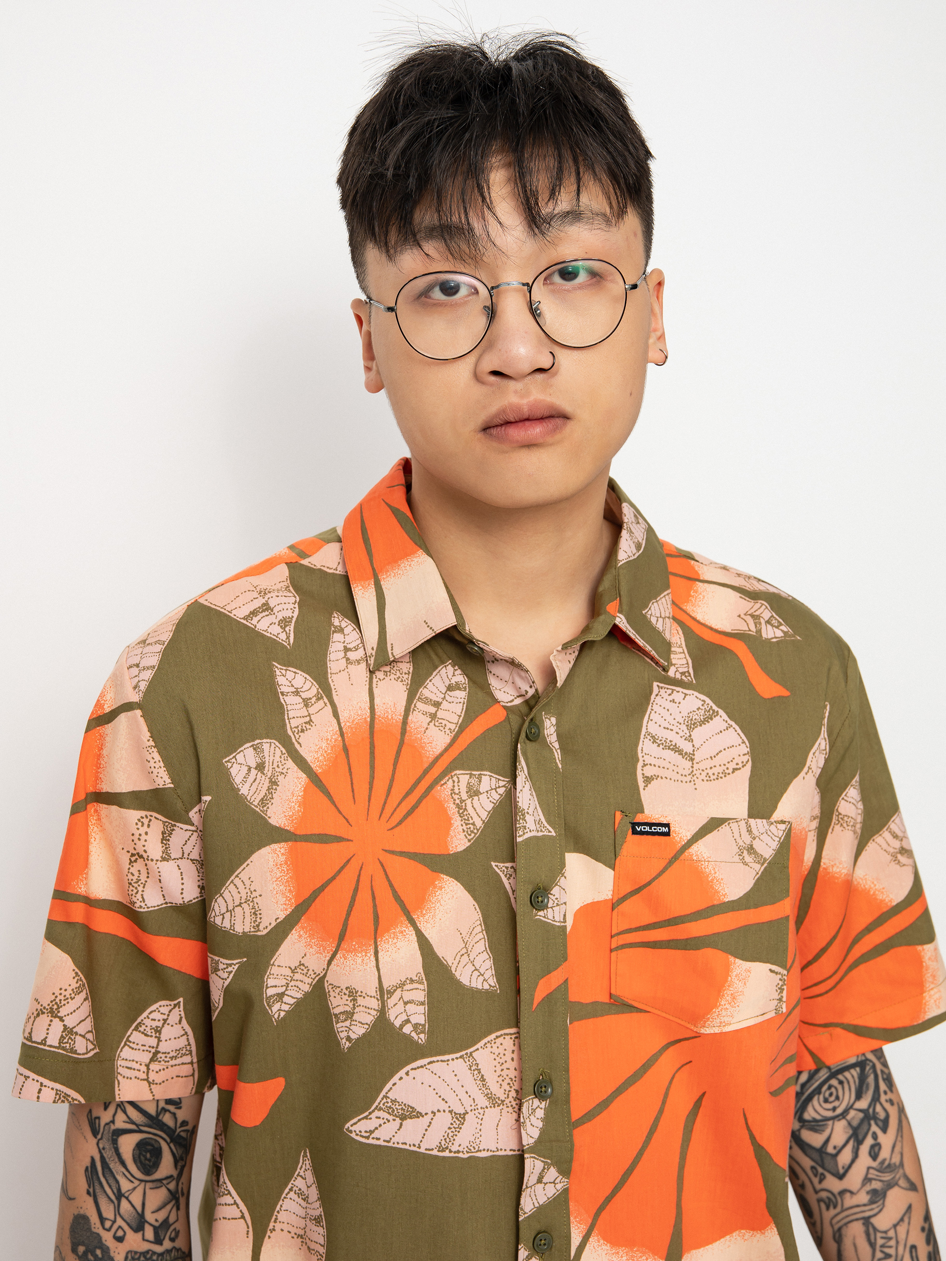 Cămașă Volcom Bloomin (martini olive)