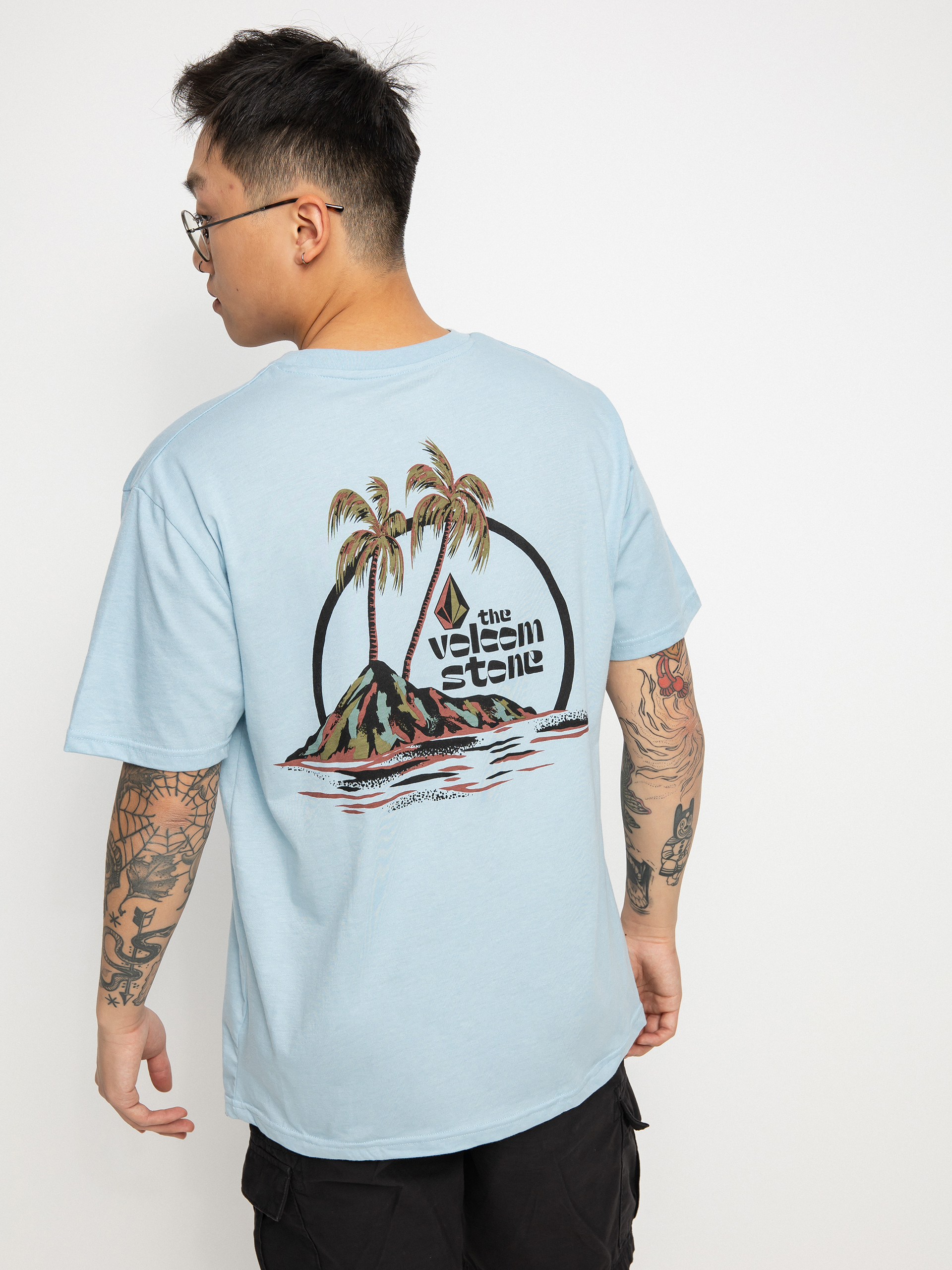 Tricou Volcom Paradise (cali blue heather)