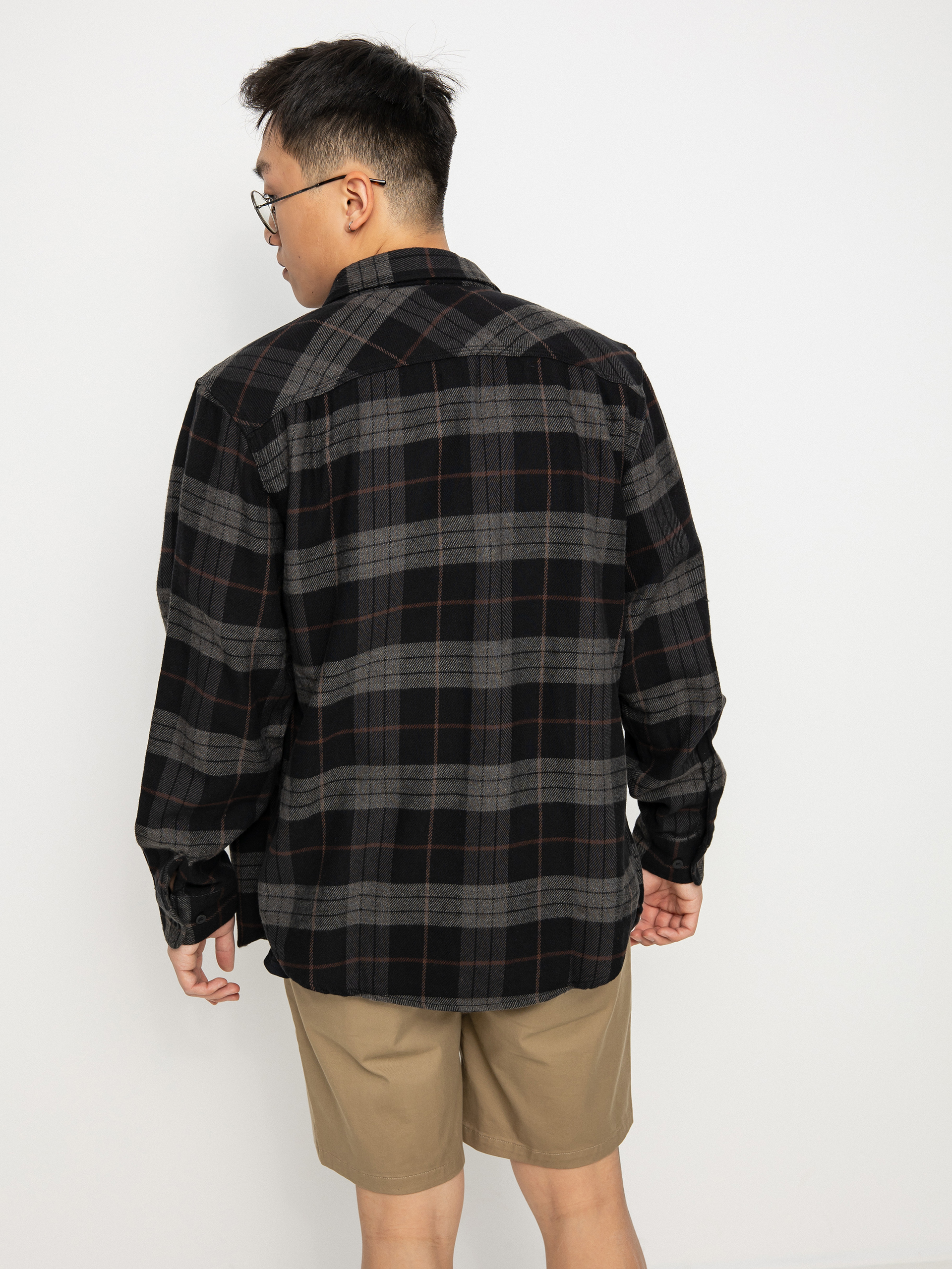 Cămașă Brixton Bowery Flannel (black/charcoal)