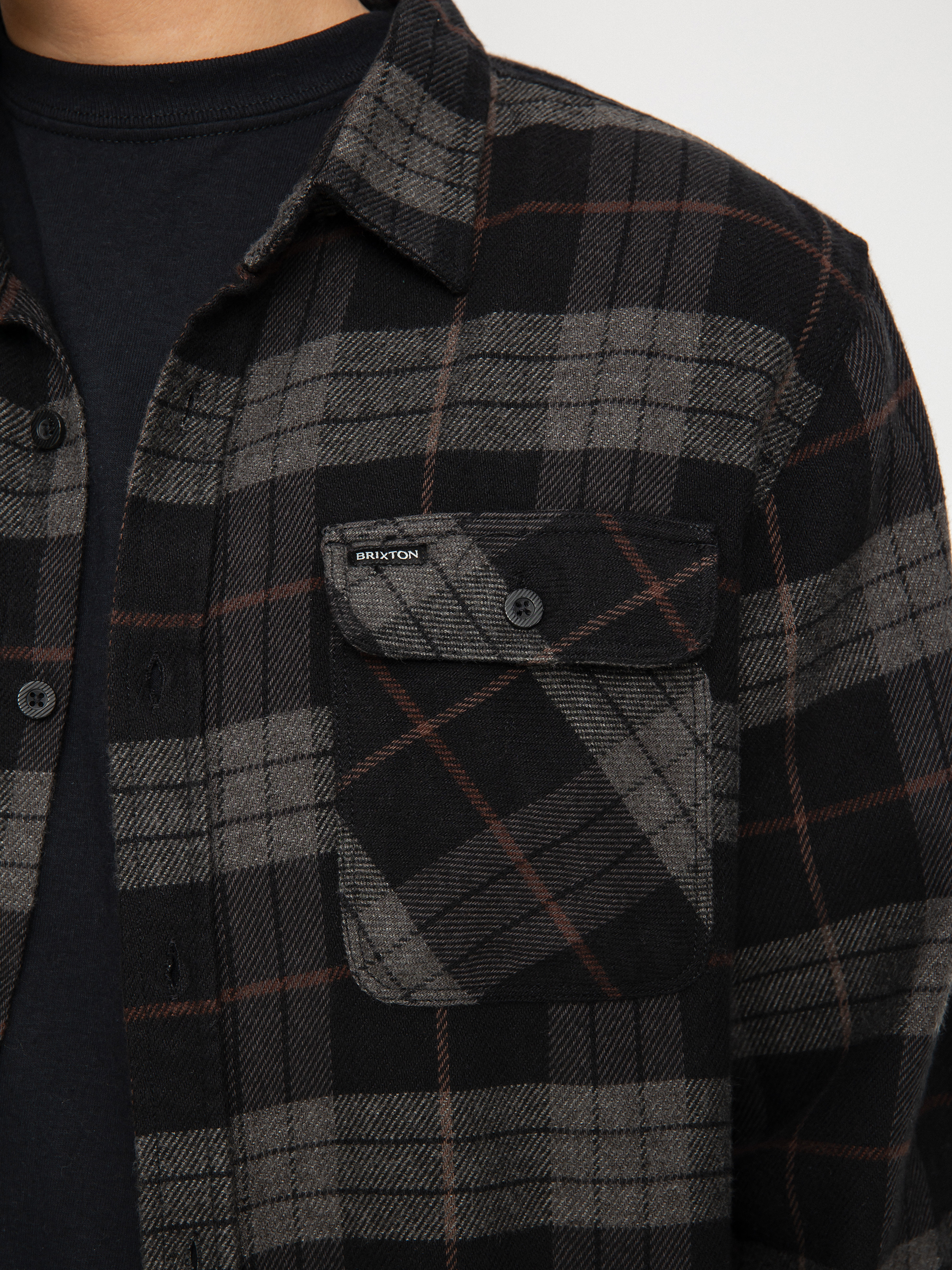 Cămașă Brixton Bowery Flannel (black/charcoal)