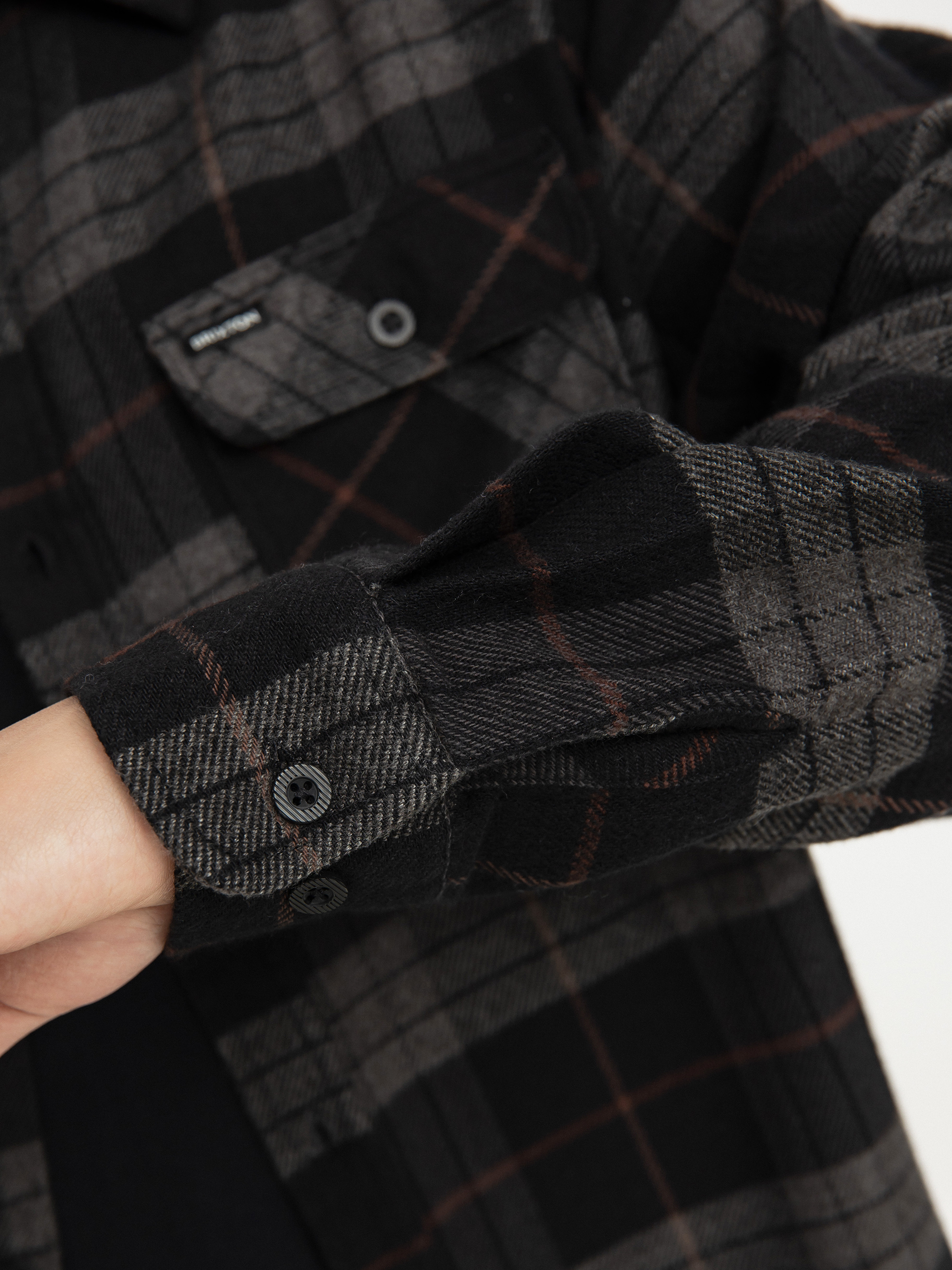 Cămașă Brixton Bowery Flannel (black/charcoal)