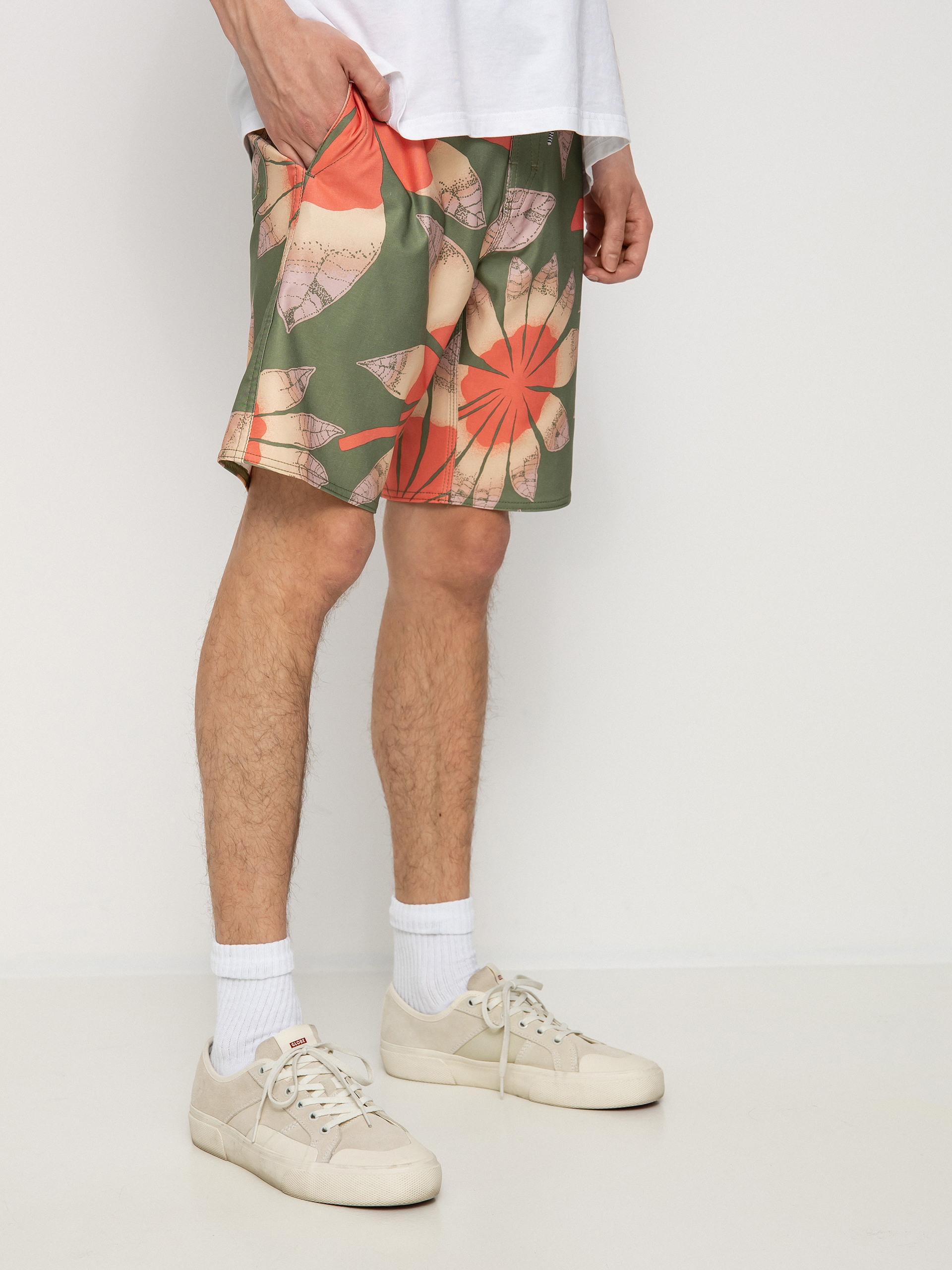 Șort pentru plajă Volcom Sunder Stoney 19 (martini olive)