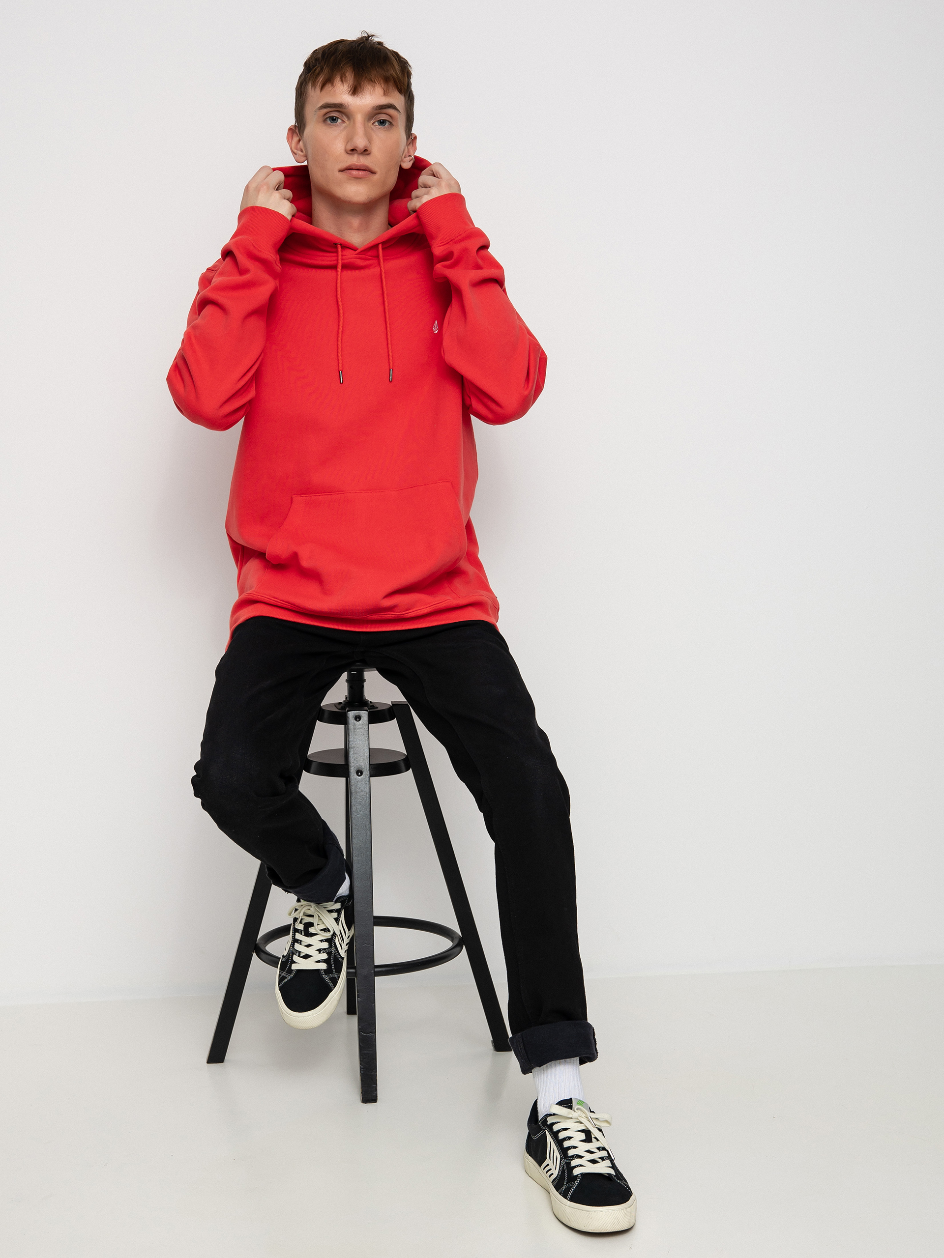 Hanorac cu glugă Volcom Single Stone HD (cayenne)