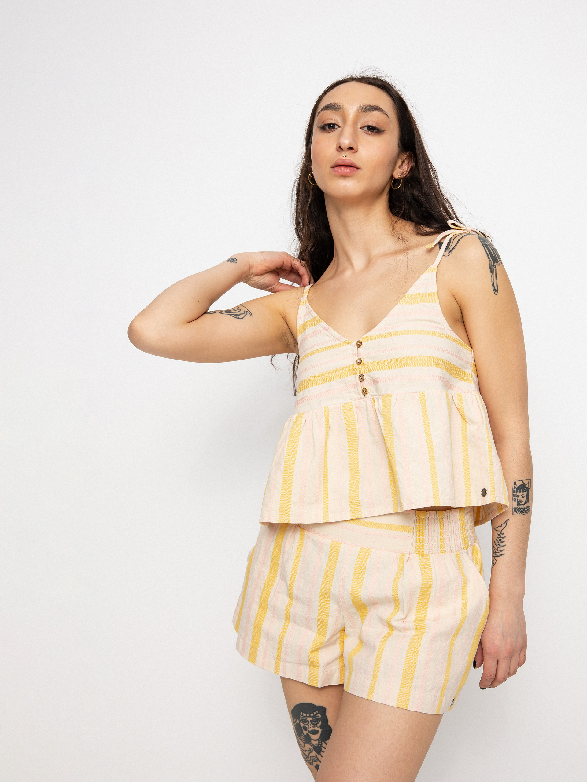 Tricou Roxy Koszulka Open Eyes Wmn (tapioca alla stripe verticale)