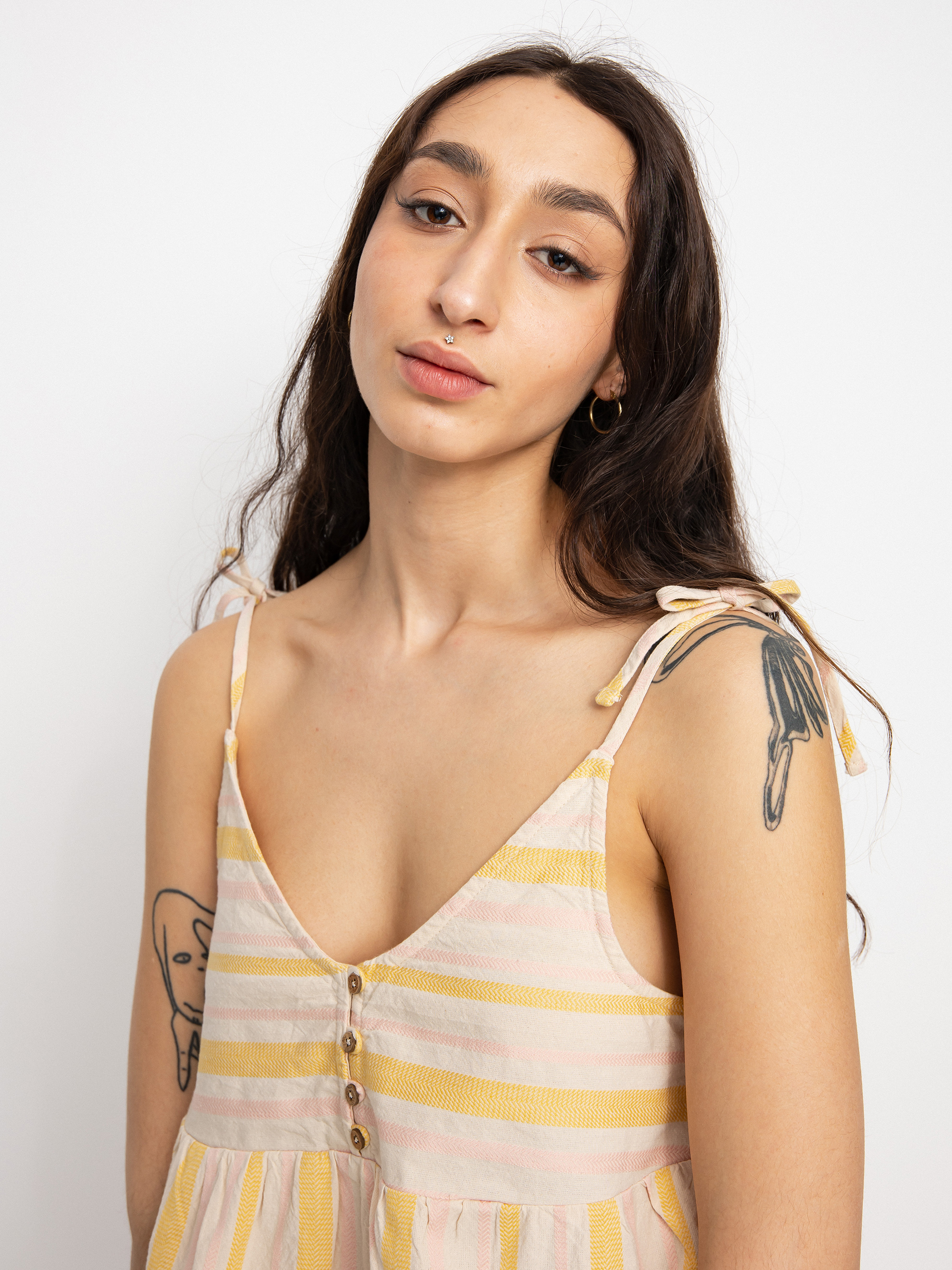 Tricou Roxy Koszulka Open Eyes Wmn (tapioca alla stripe verticale)