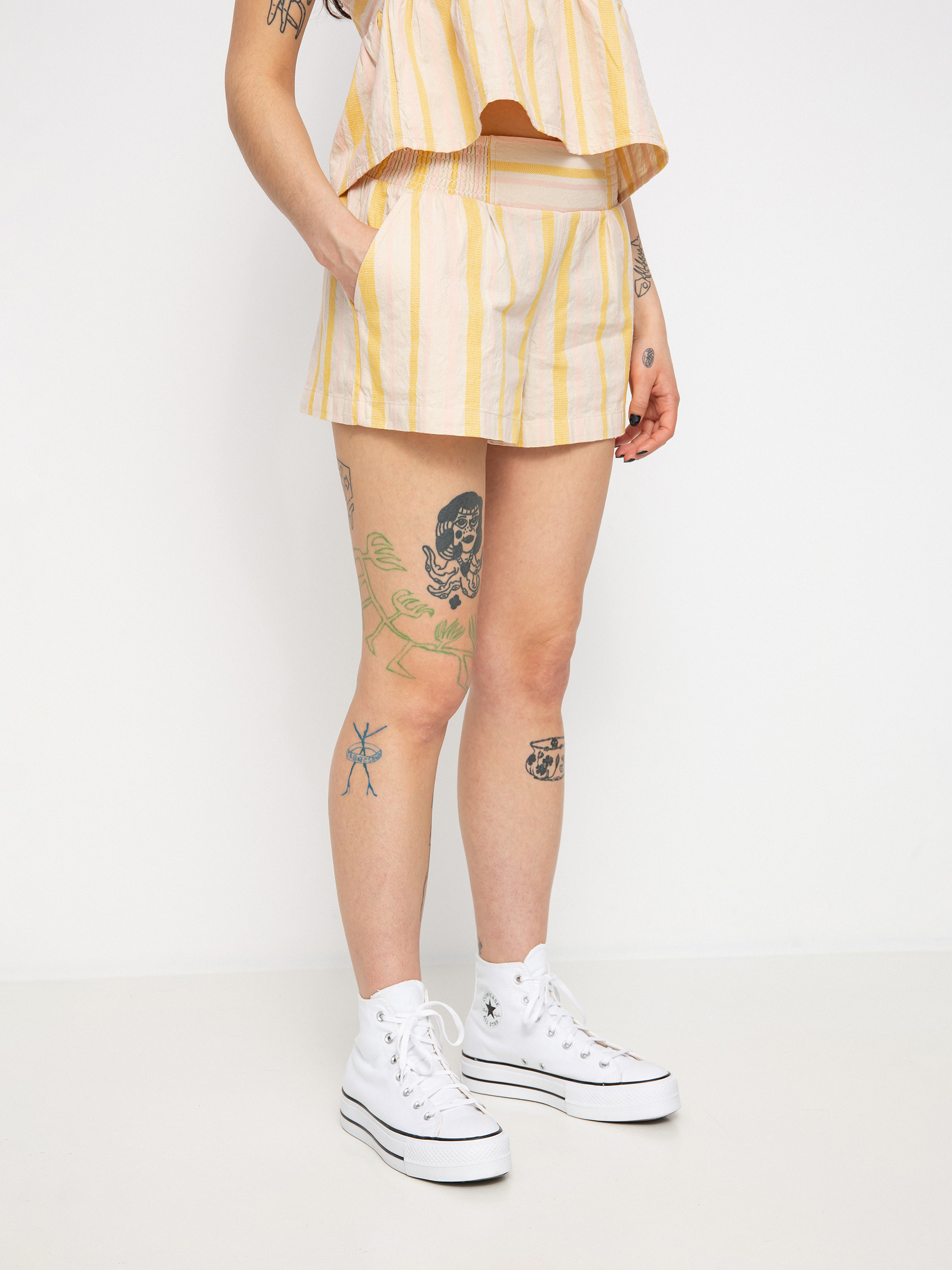 Șort Roxy Handmade Life Wmn (tapioca alla stripe verticale)