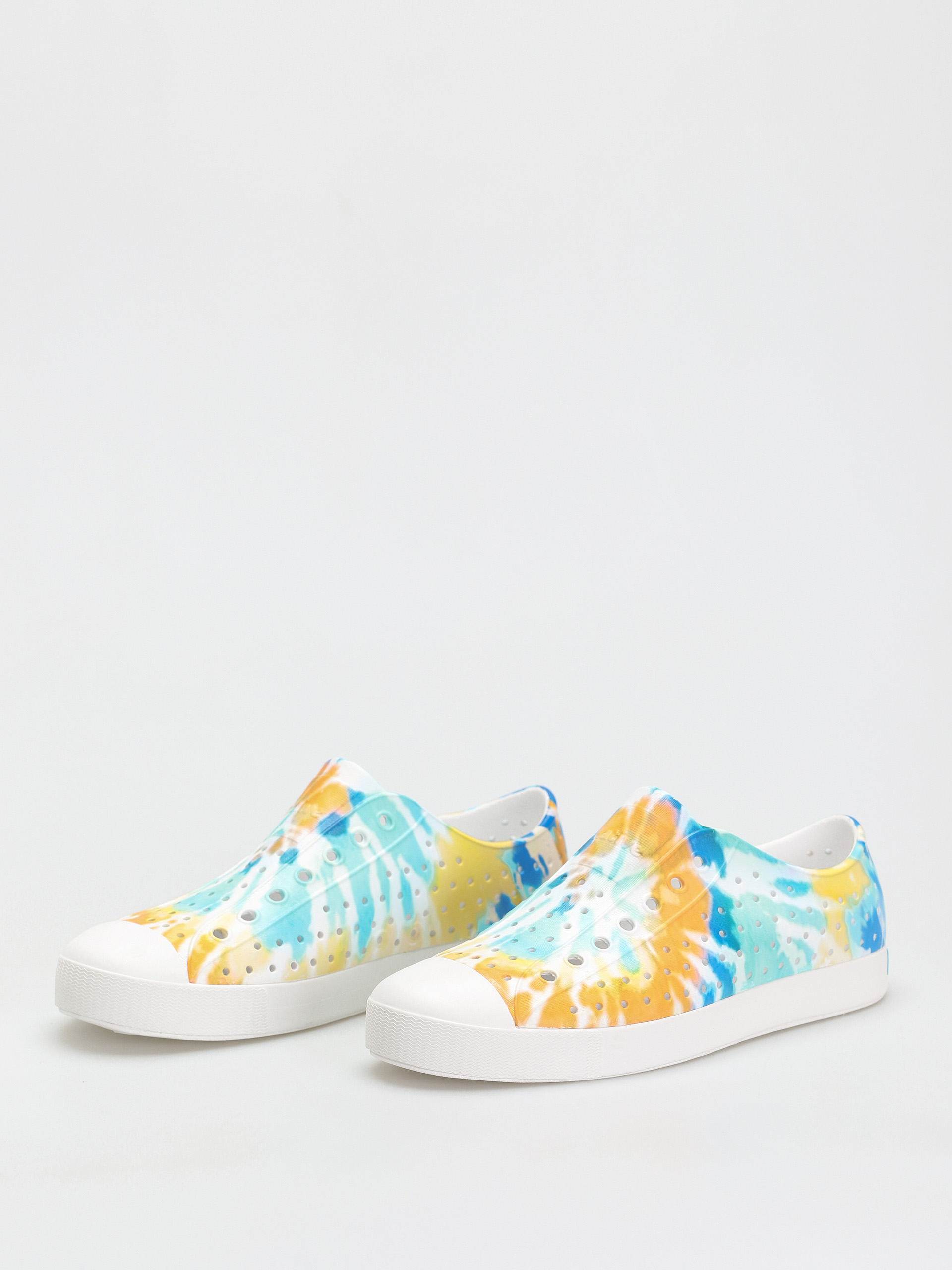 Pantofi Native Jefferson Print (shell white/shell white/orange tie dye)