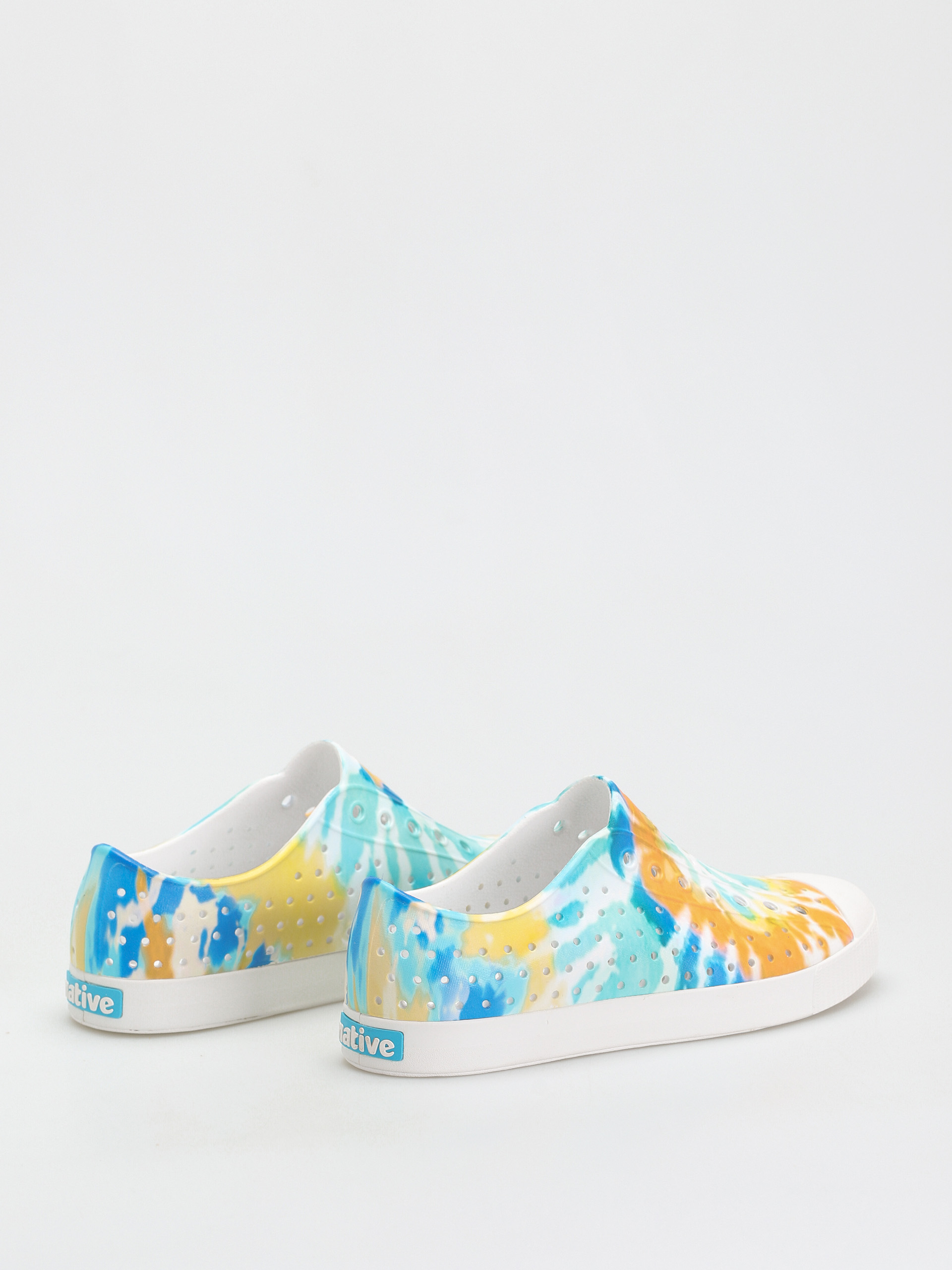 Pantofi Native Jefferson Print (shell white/shell white/orange tie dye)