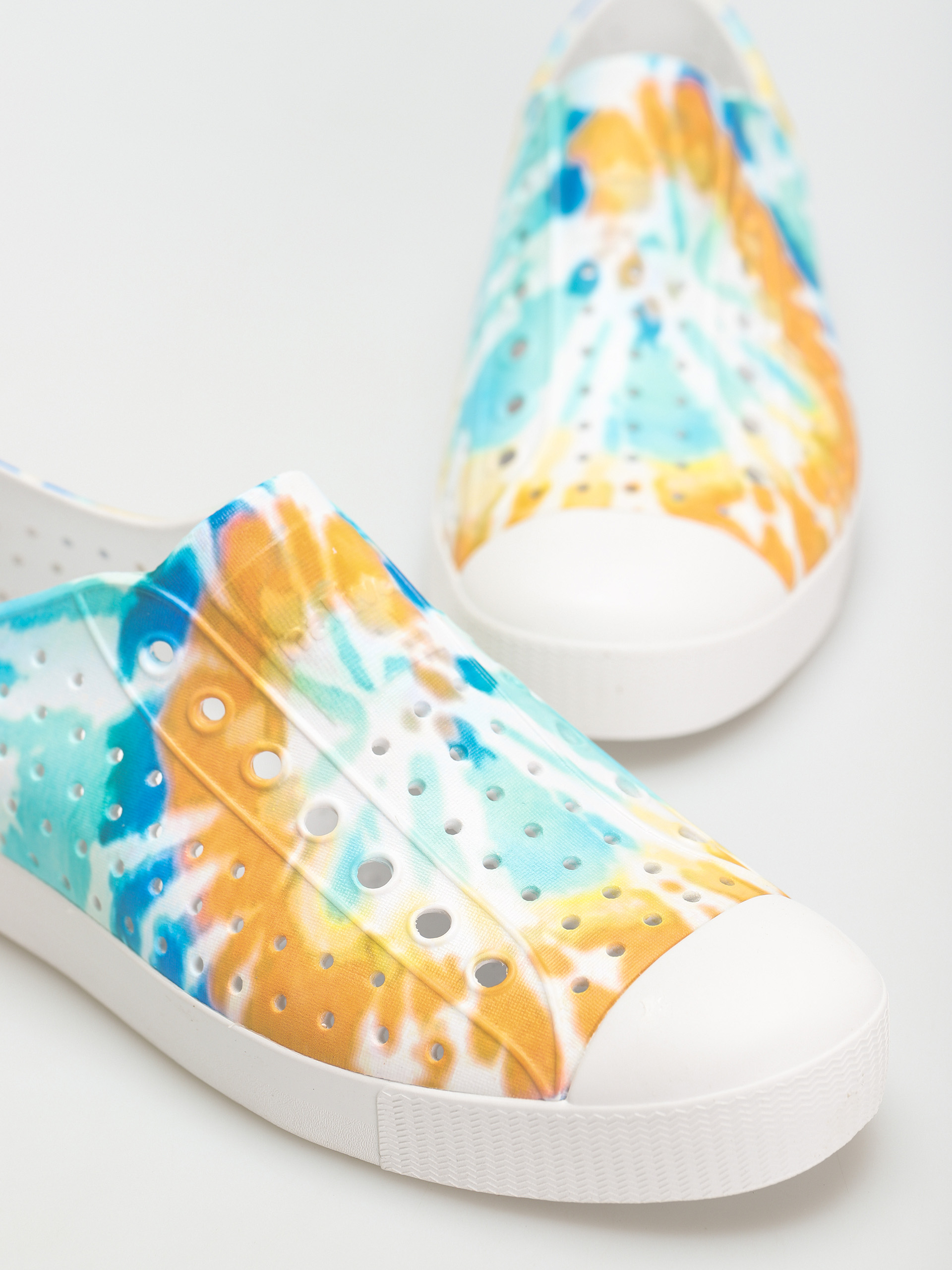 Pantofi Native Jefferson Print (shell white/shell white/orange tie dye)