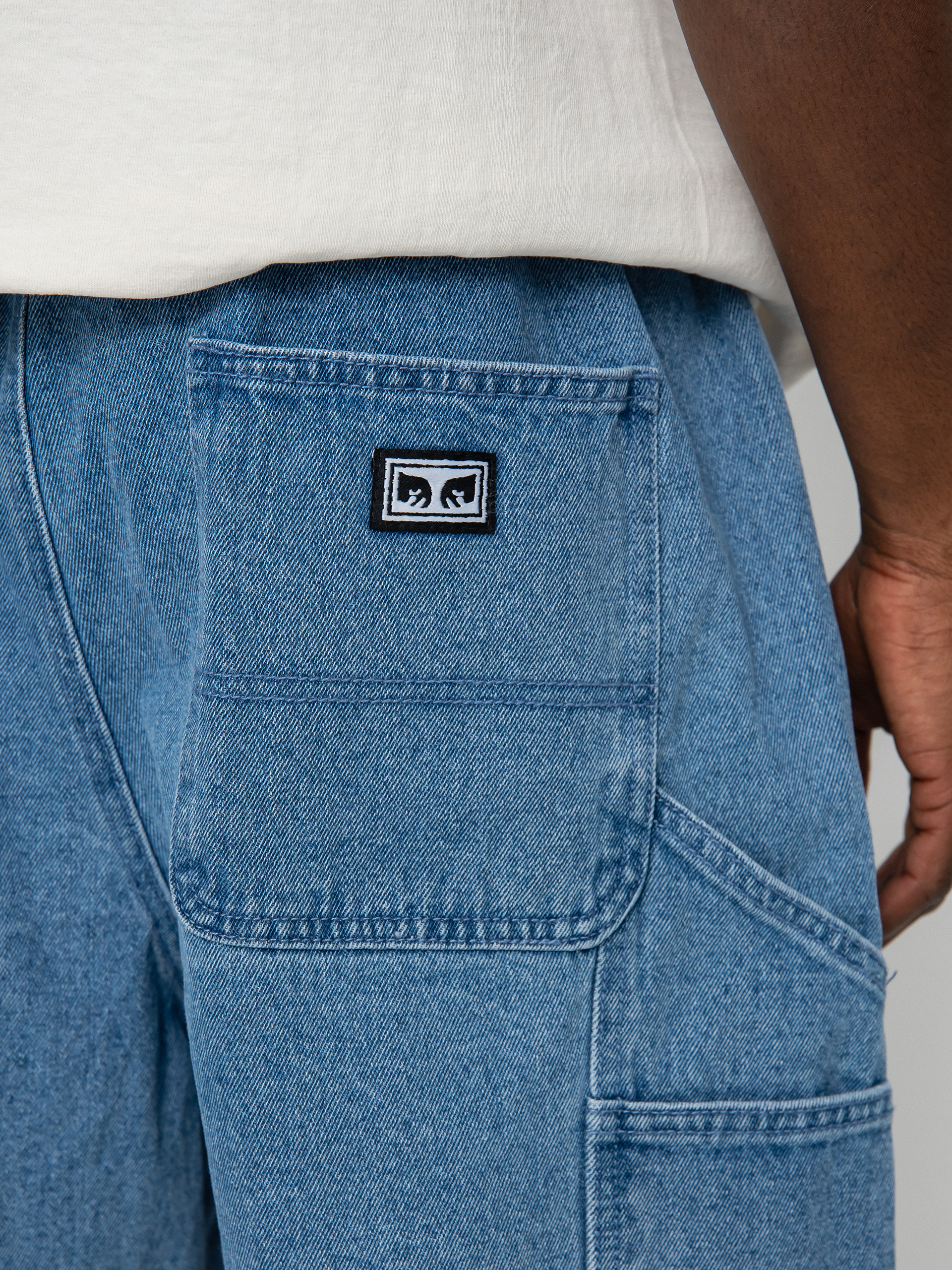 Șort OBEY Easy Denim Carpenter (light indigo)
