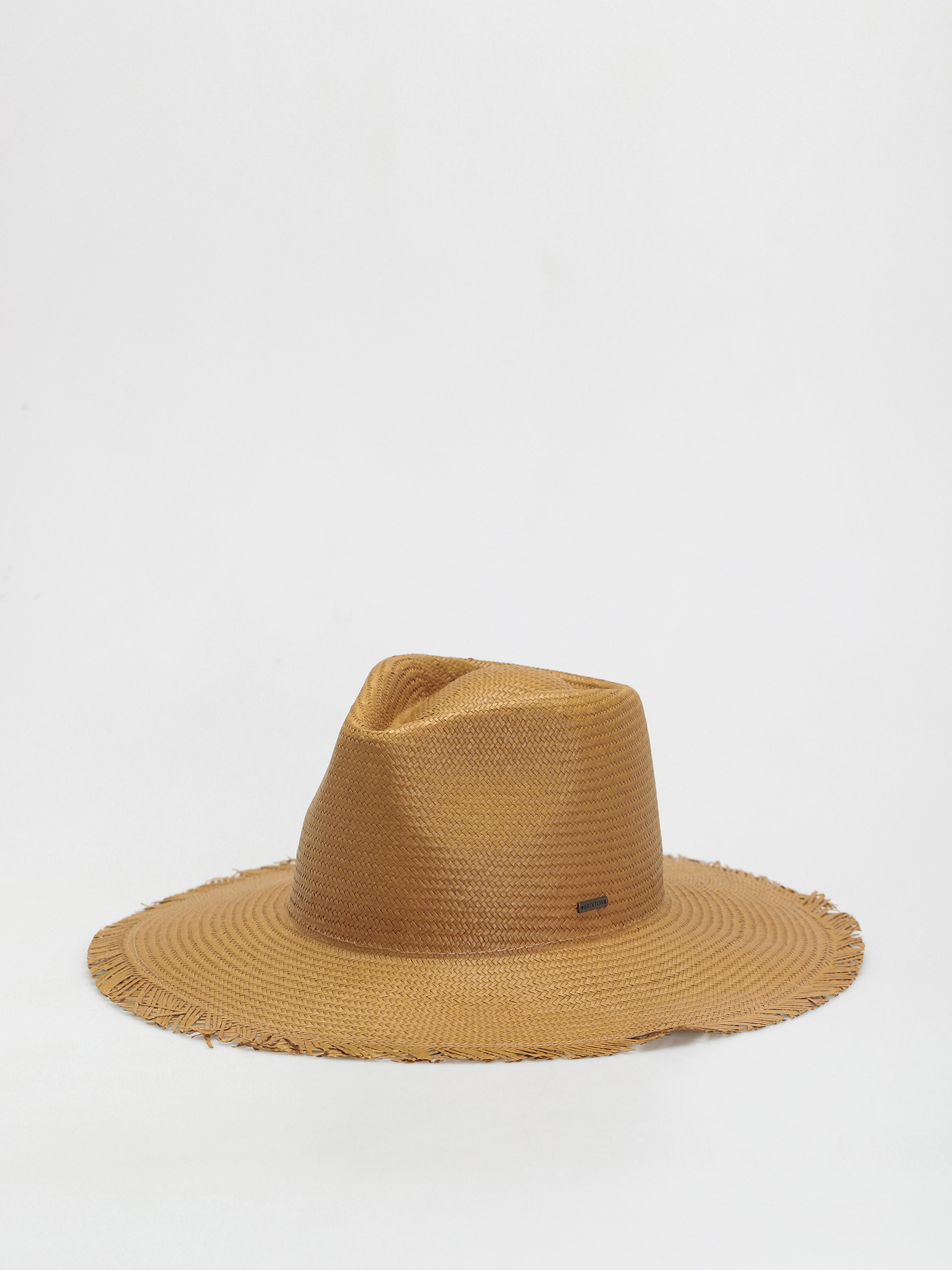 Pu0103lu0103rie Brixton Jo Straw Frayed Fedora (copper)