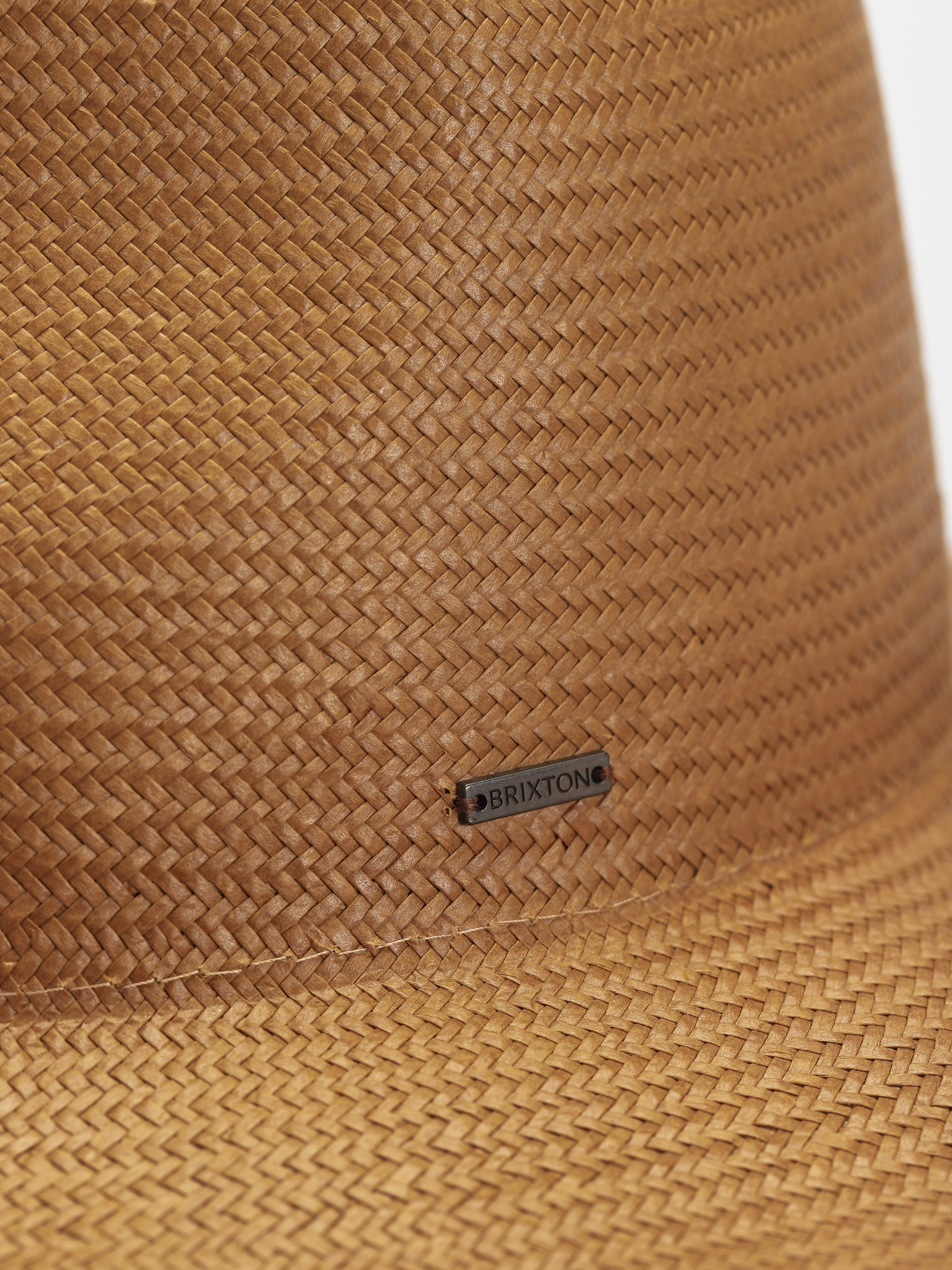 Pălărie Brixton Jo Straw Frayed Fedora (copper)