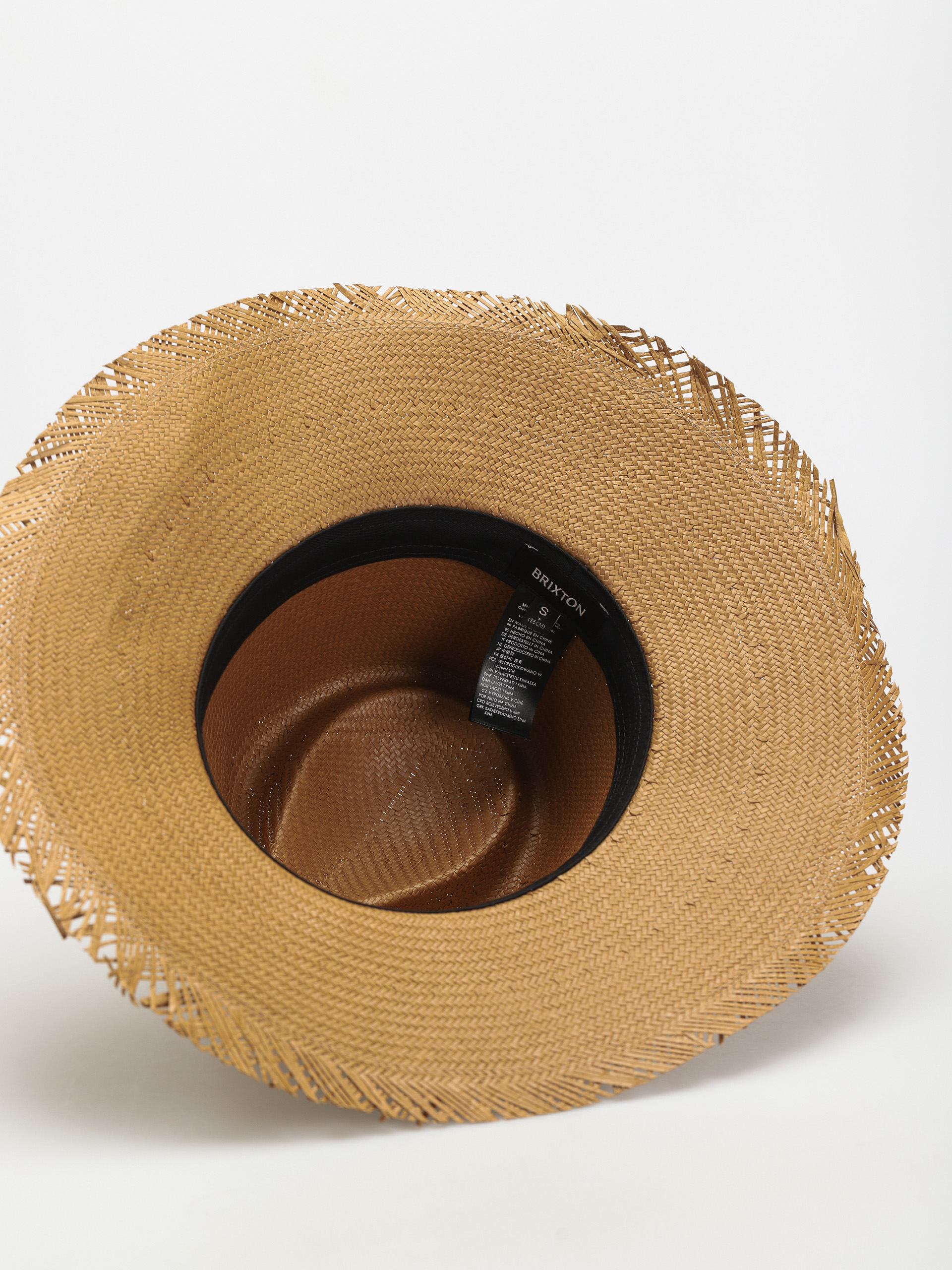 Pălărie Brixton Jo Straw Frayed Fedora (copper)