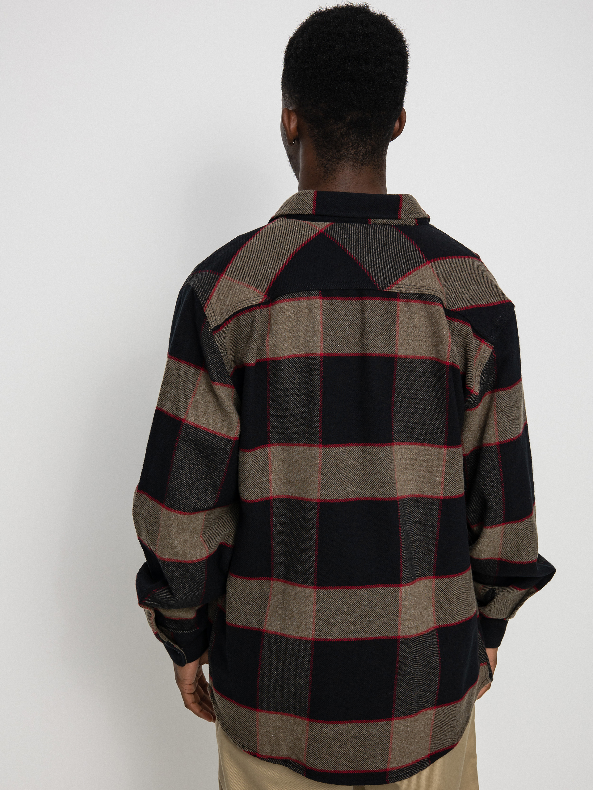 Brixton Cămașă Bowery Flannel Ls (heather grey/charcoal)