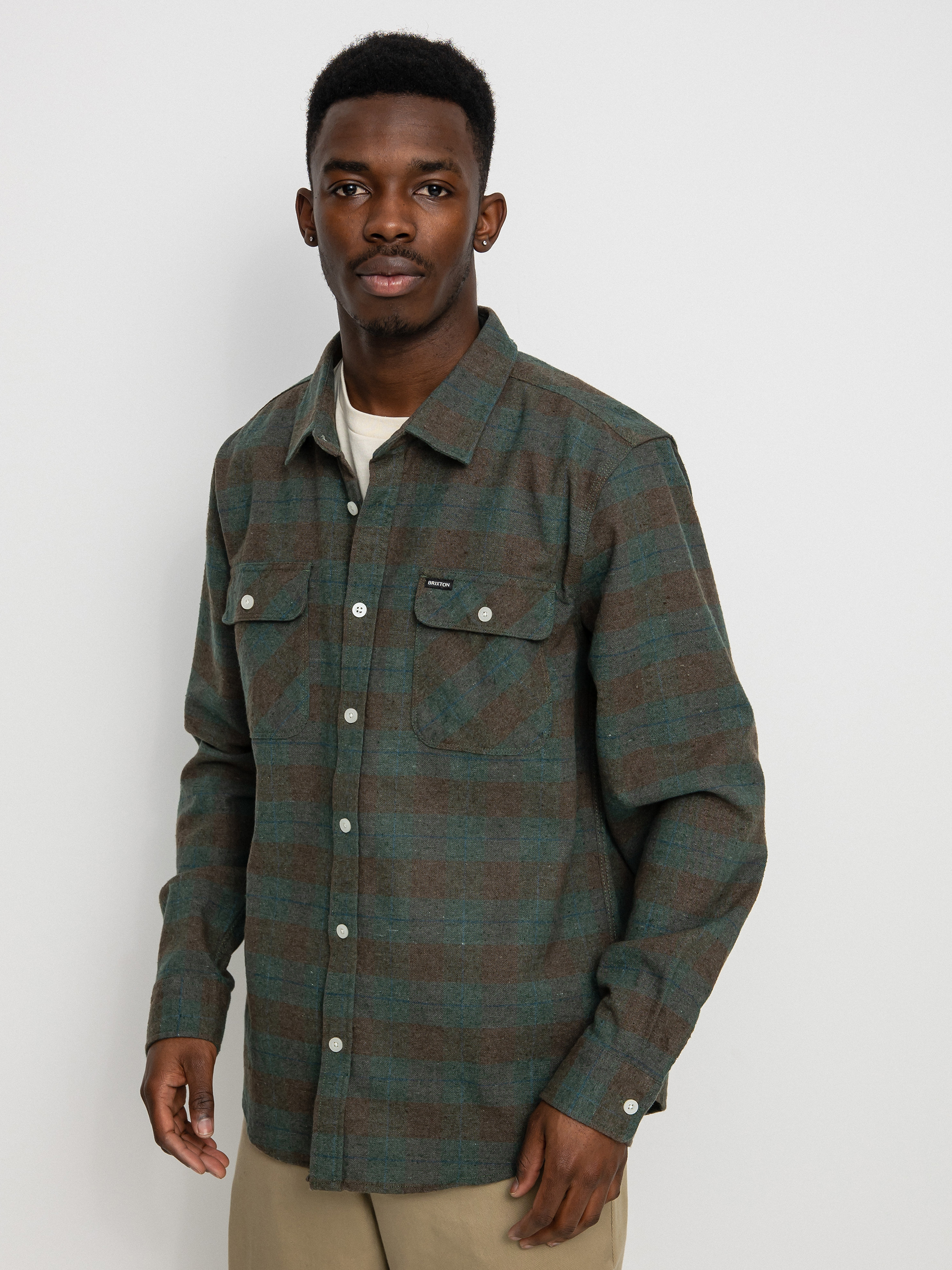 Brixton Cămașă Bowery Flannel Ls (ocean)