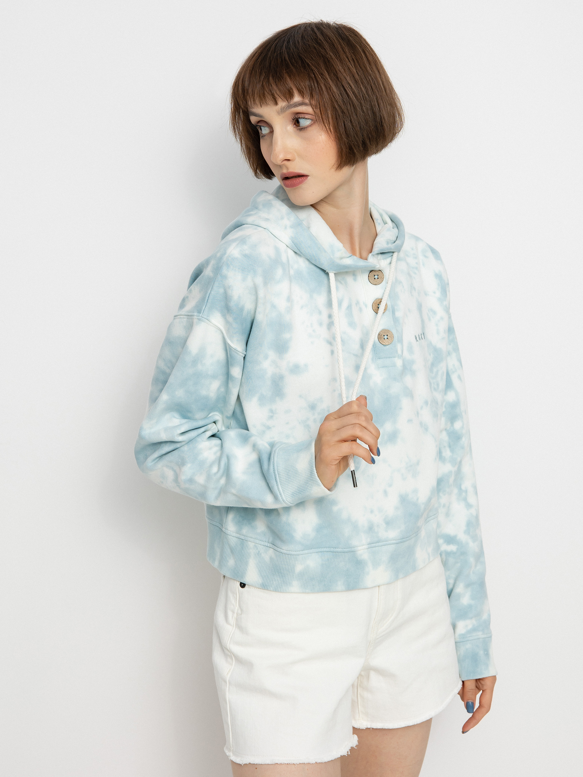 Hanorac cu glugă Roxy Girls Trip HD Wmn (cool blue)