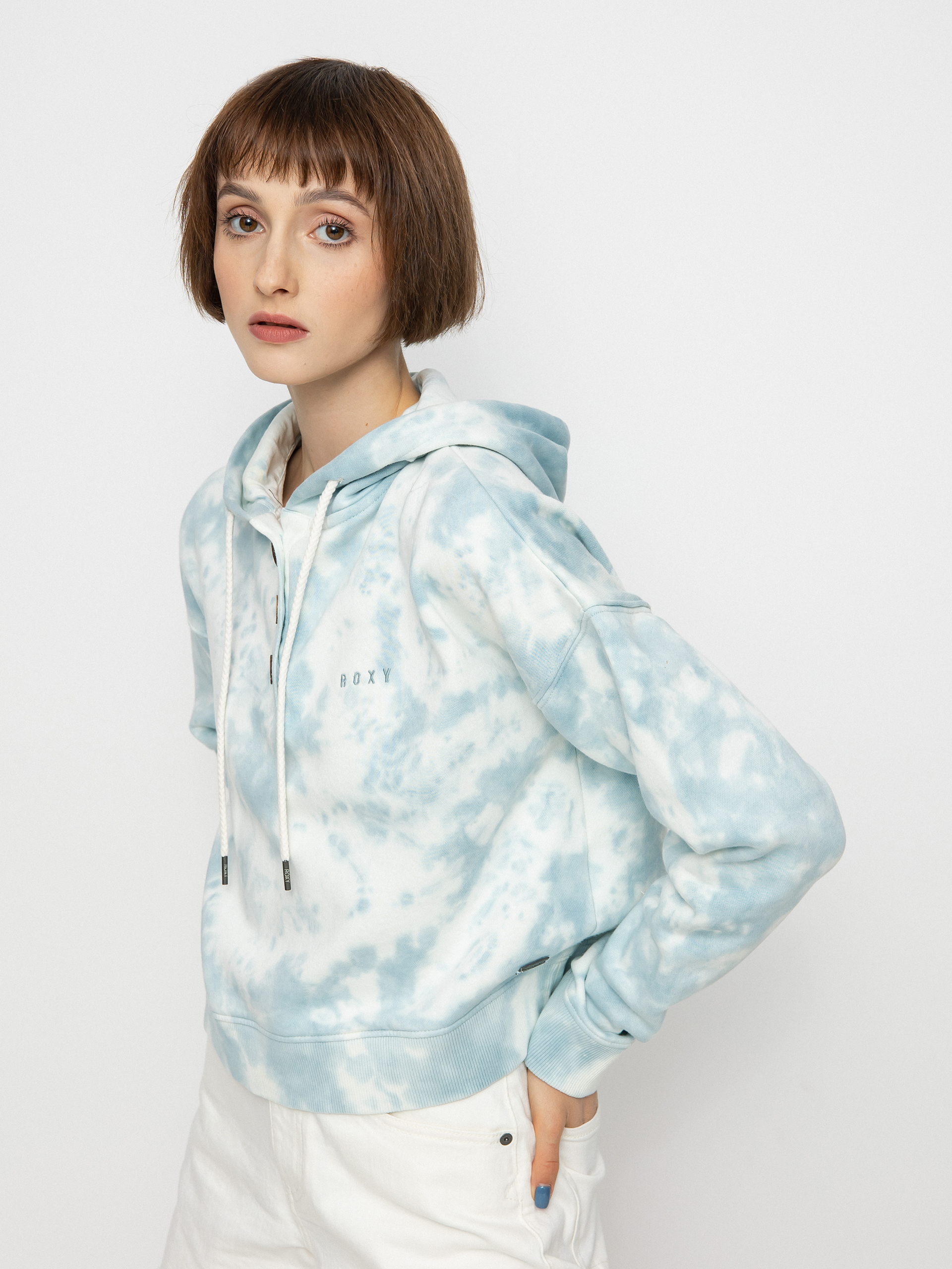 Hanorac cu glugă Roxy Girls Trip HD Wmn (cool blue)